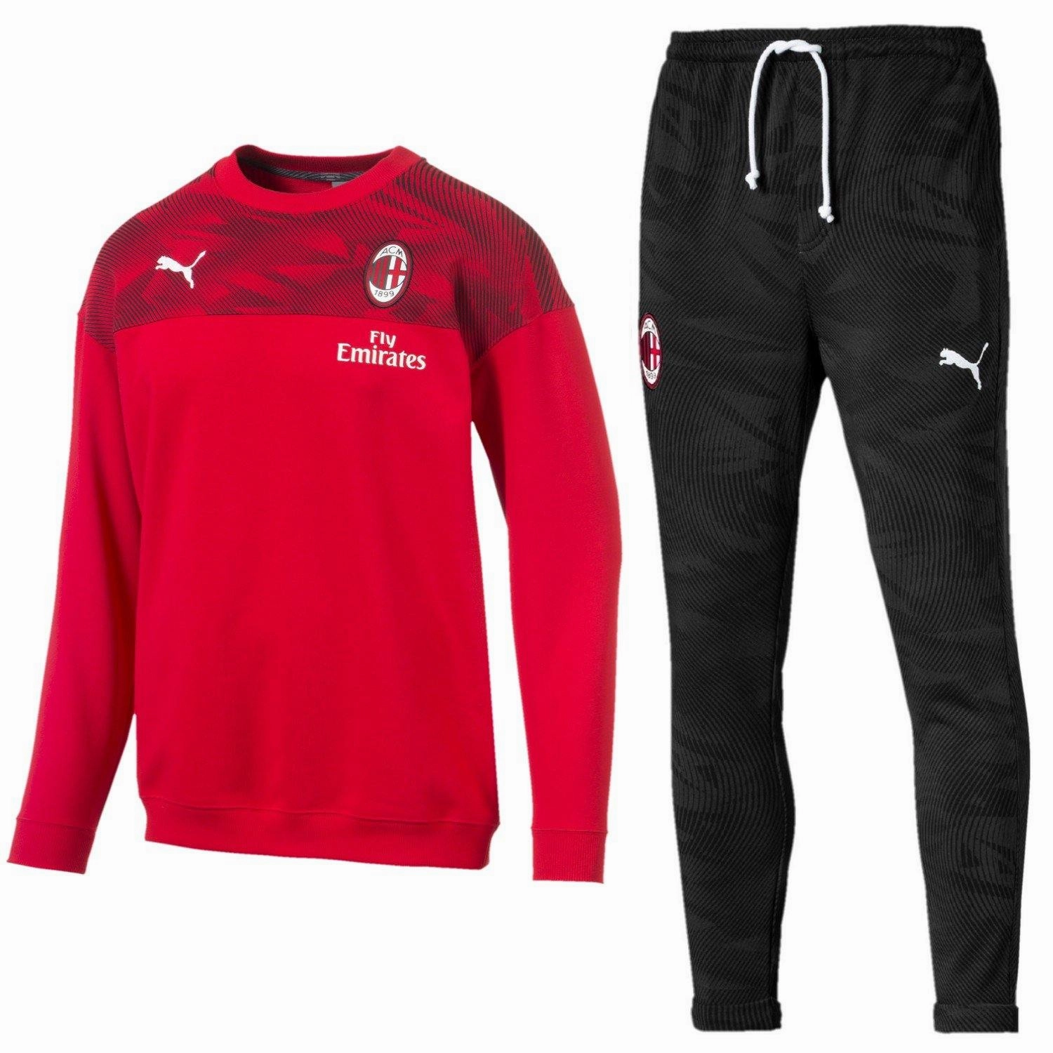 OrganicCottonBlend AC Milan Casual sweat Soccer tracksuit 2019/20 - Puma