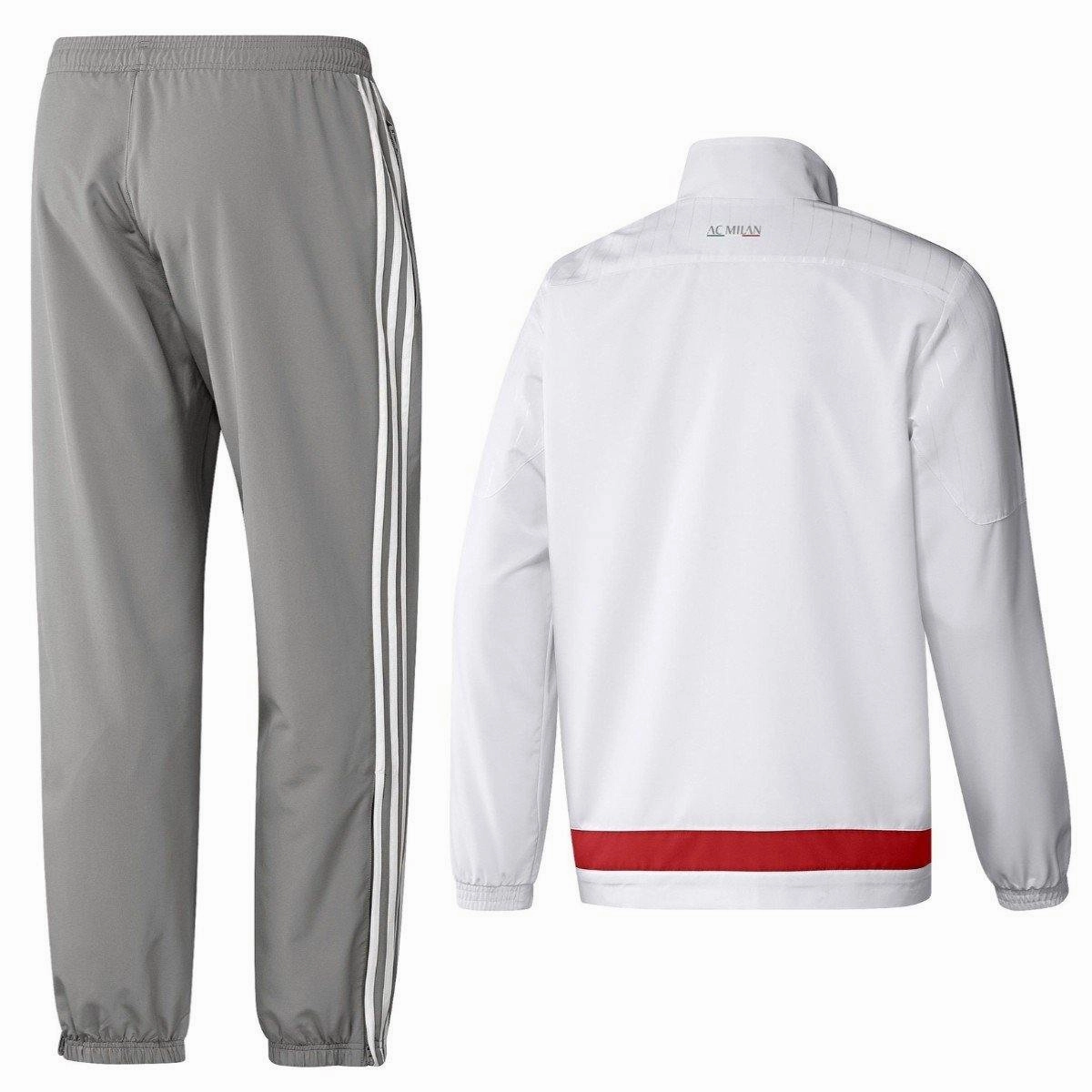 Ac Milan Presentation Soccer Tracksuit 2015/16 - Adidas TemperatureRegulatingLining UltraSoft Brushed Lining
