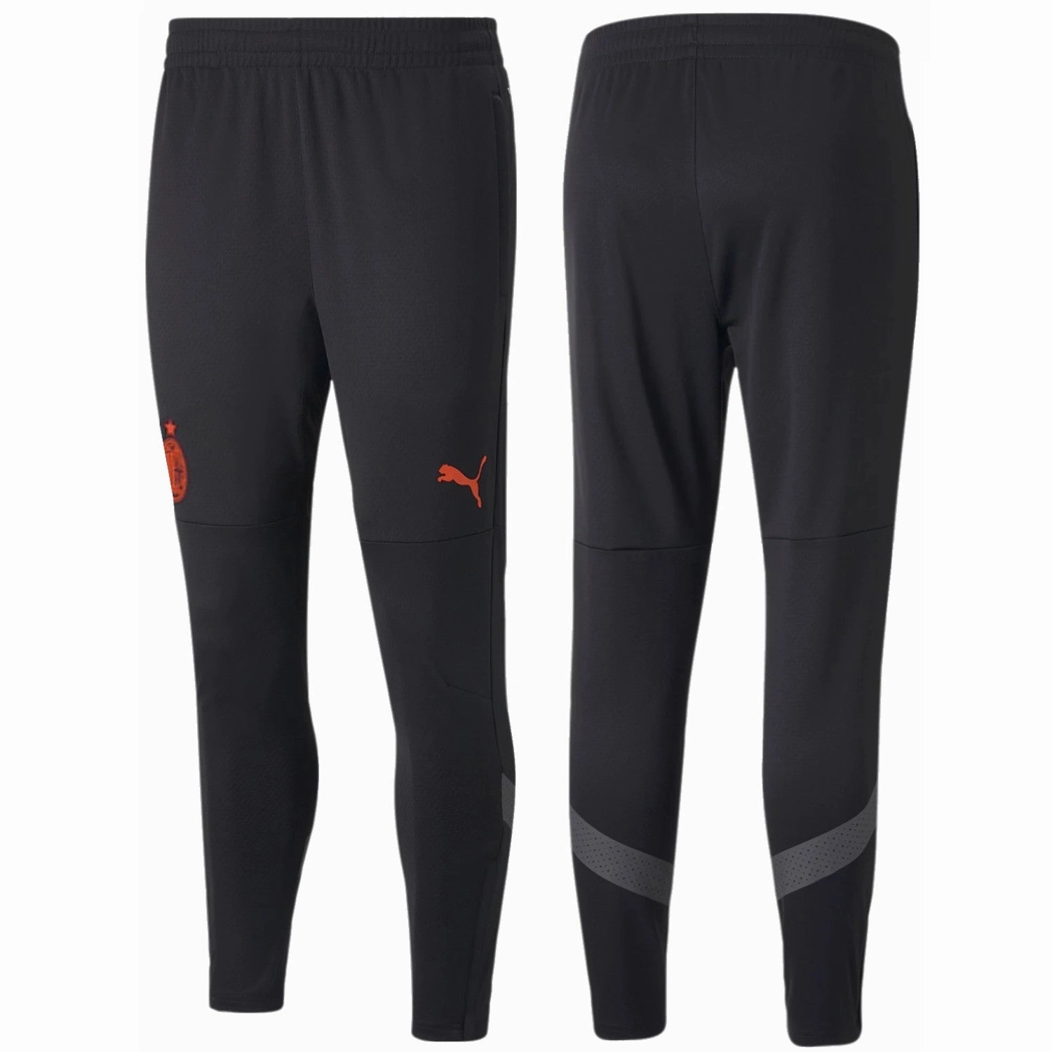 AC Milan soccer black training bench tracksuit 2022/23 - Puma Flexible