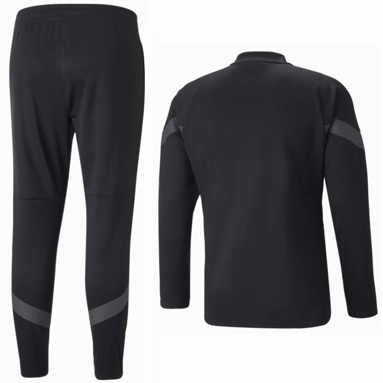 Gradient Density Layering Tactical Durability AC Milan soccer black training bench tracksuit 2022/23 - Puma