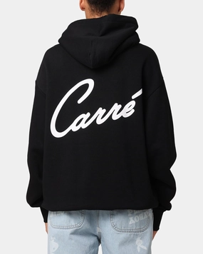 Carre Swifty Hoodie Black High Collar Style Winter Ready