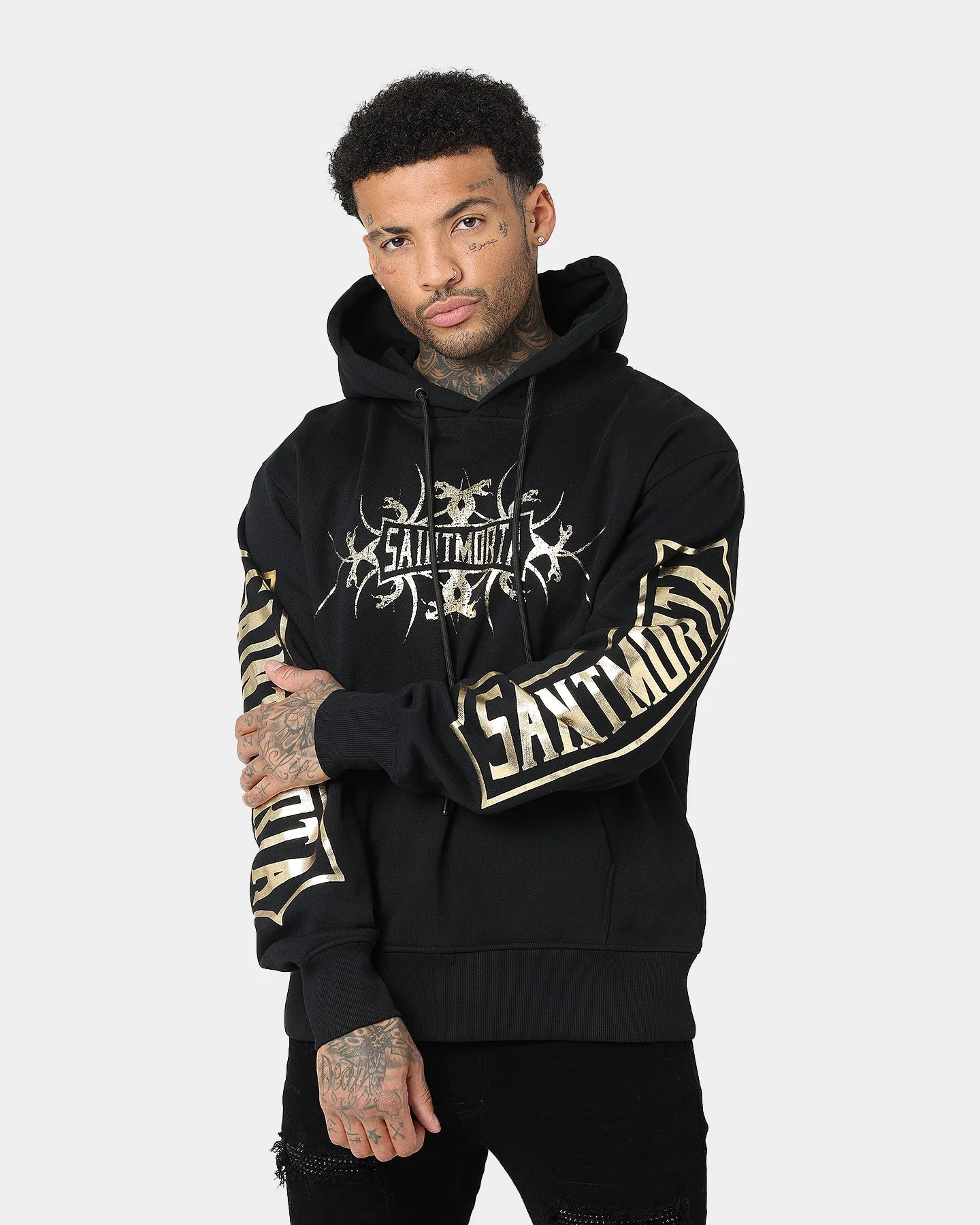Saint Morta Venom Hoodie Black/Gold Windproof Construction