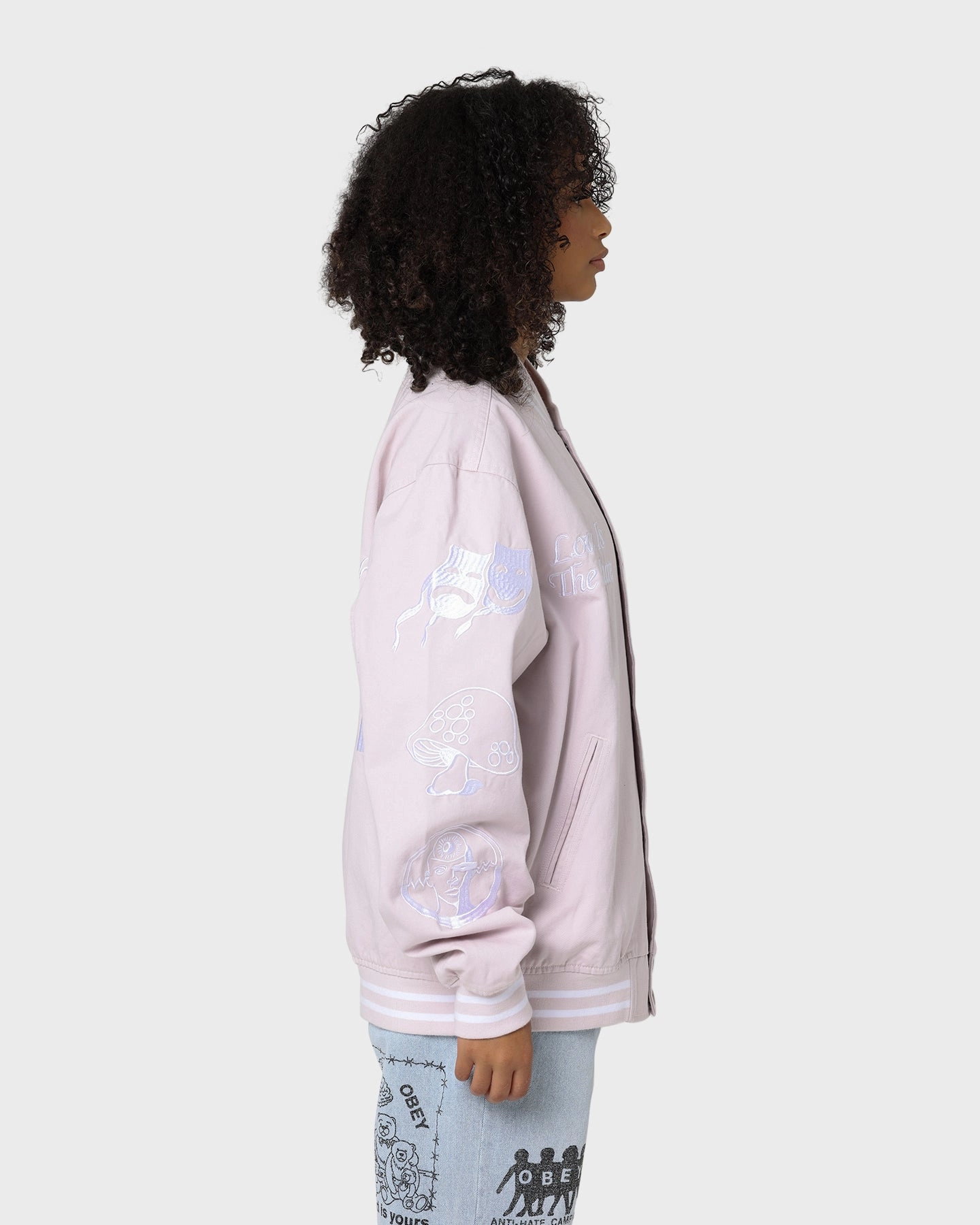 Obey Cherub Jacket Purple Paste Mark
