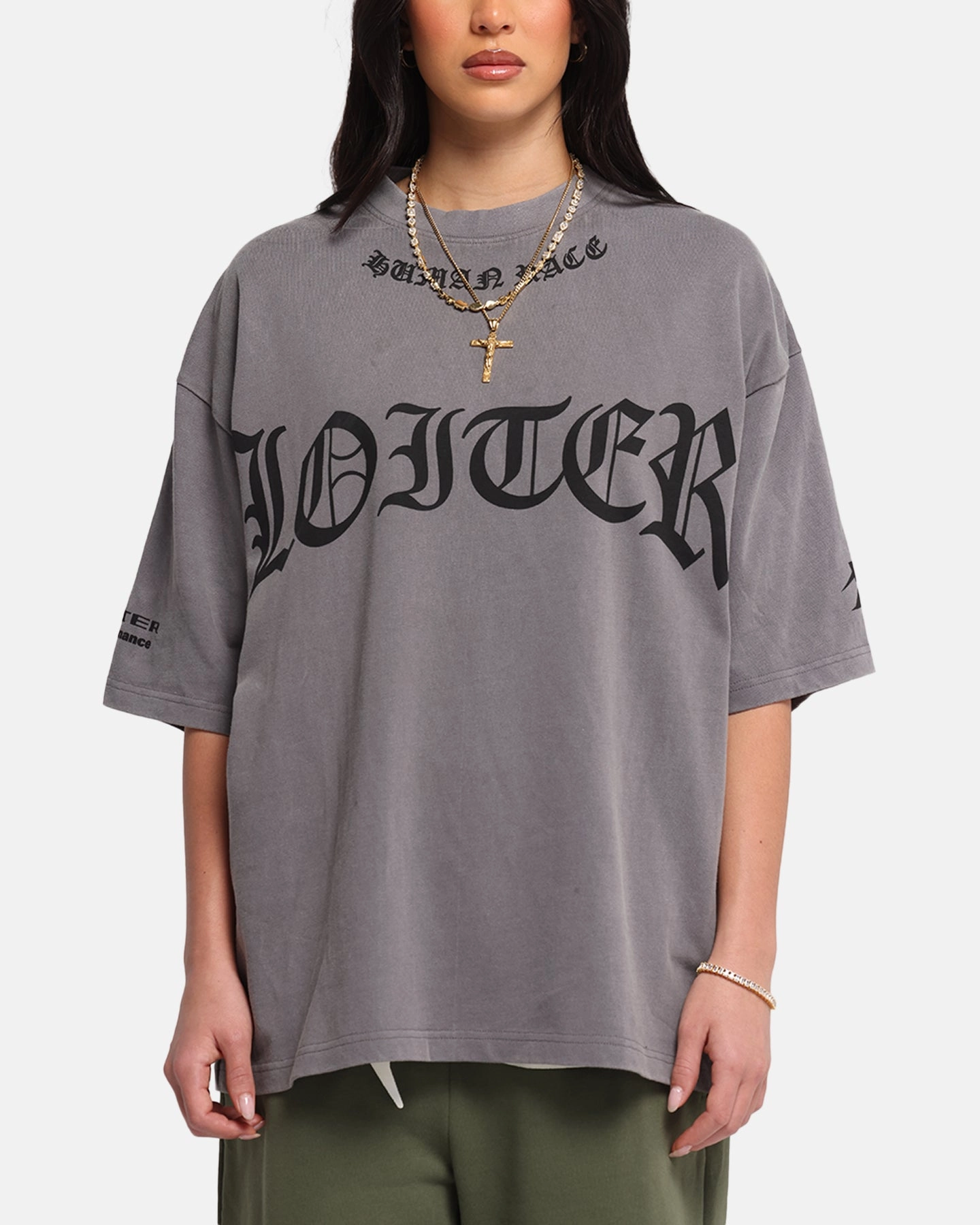 Loiter Biker Vintage T-Shirt Vintage Charcoal Sleeveless