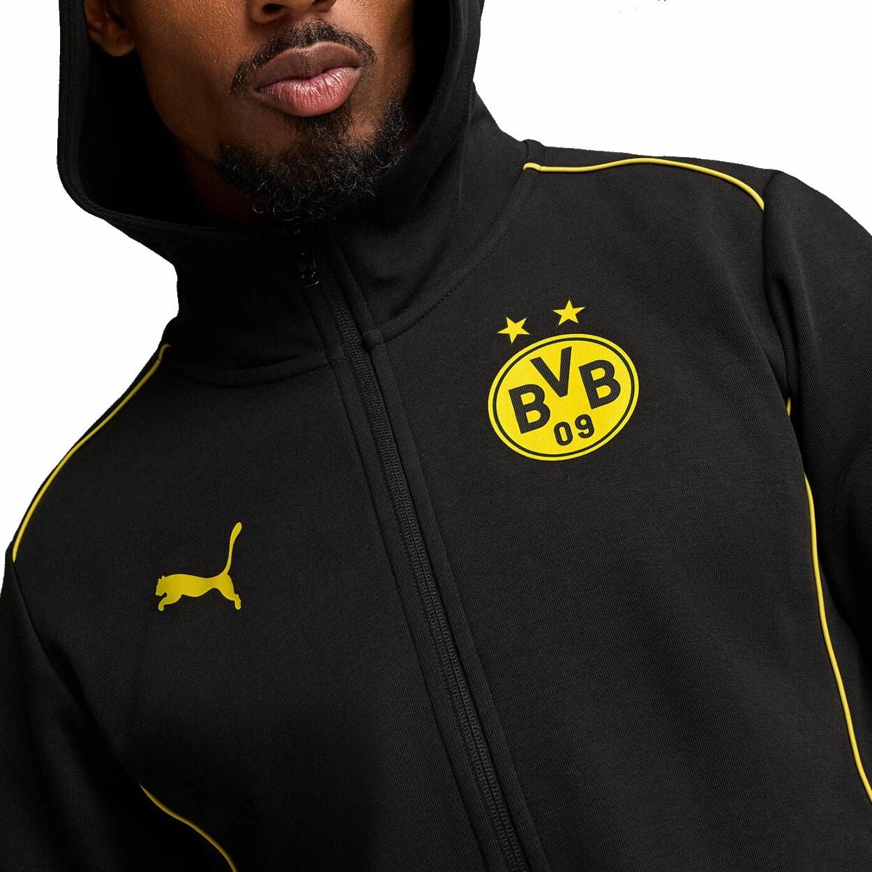 BVB Borussia Dortmund Casual hooded presentation tracksuit 2024/25 - Puma Casual Look DoubleLayered Insulation