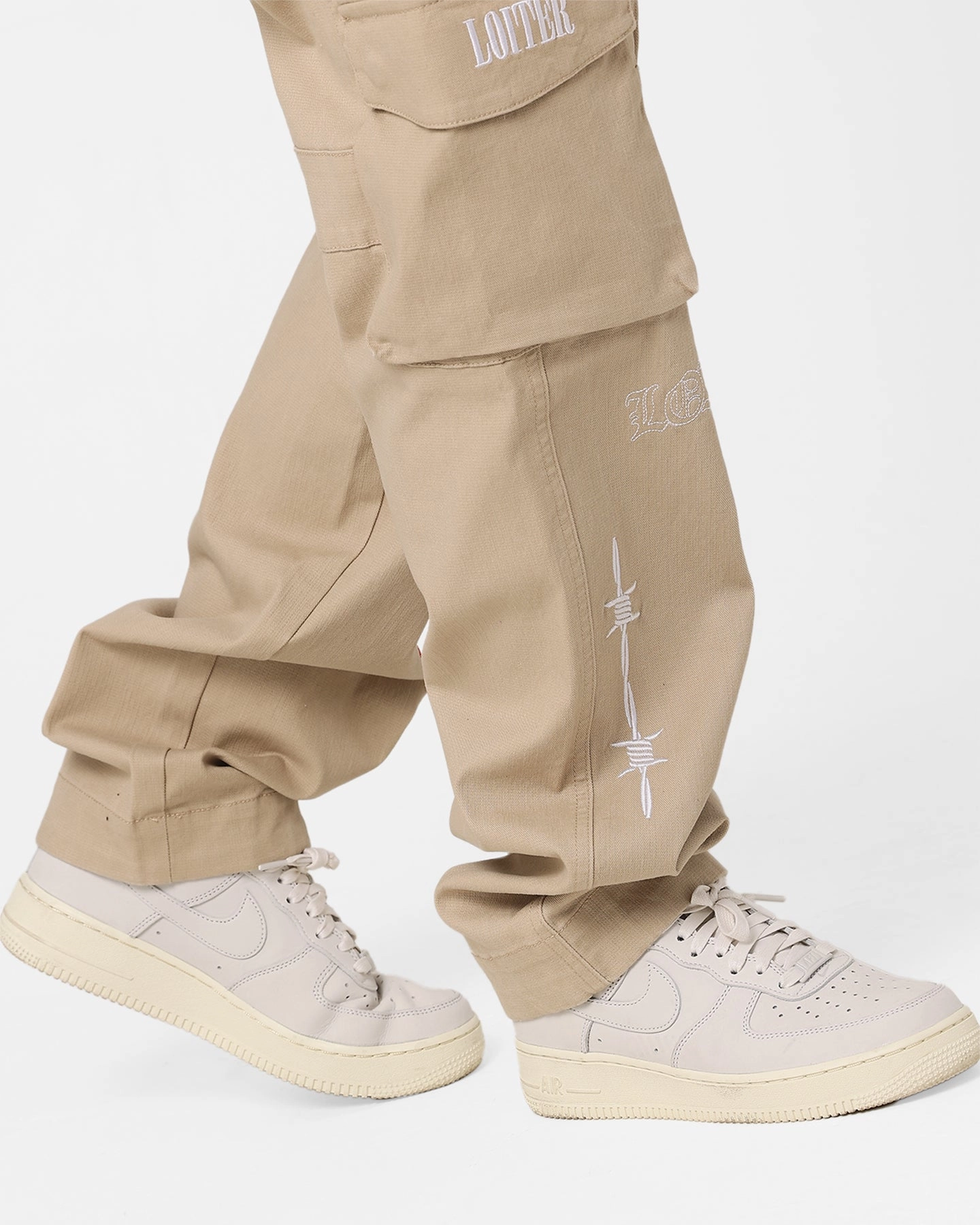 EcoFriendlyDye Chilly Day Ready Loiter Sketch Cargo Pants Off White