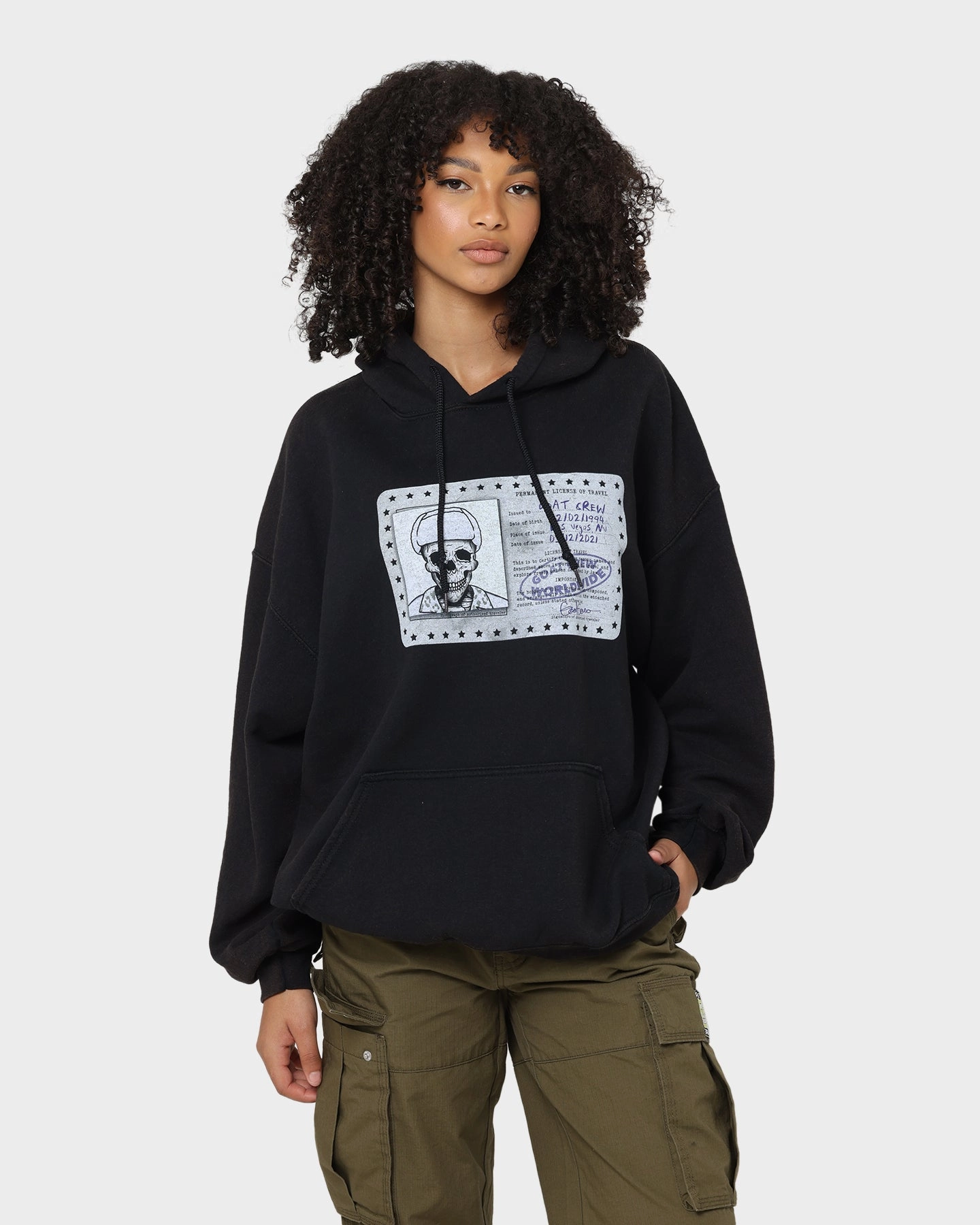 Goat Crew License Vintage Hoodie Black Wash beachgoer