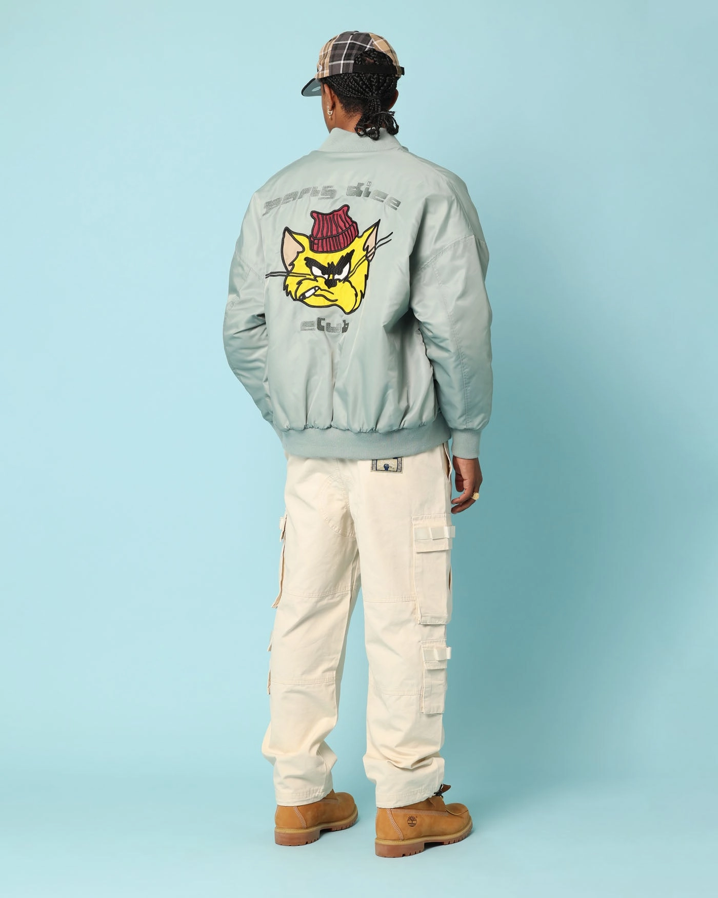 suitable for trade shows Road Trip Carr?? Big Cat Bomber Jacket Green