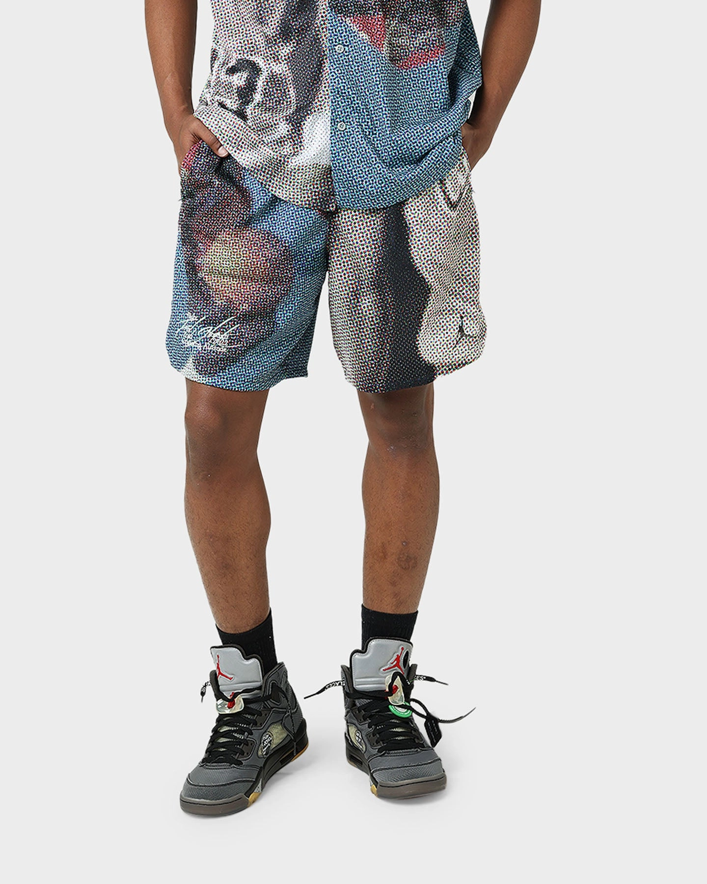 Jordan Flight Heritage Photo Shorts Black Sweat Wicking Fabric