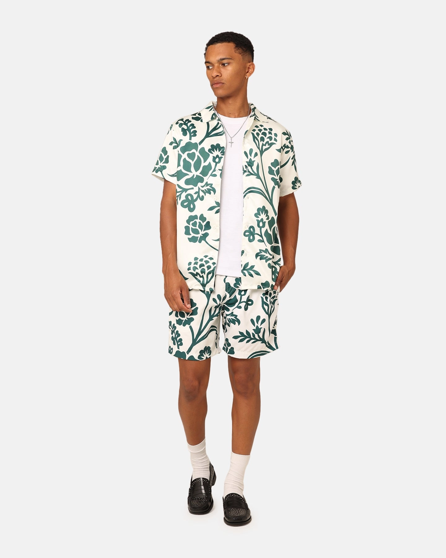 Color Variety Reinforced Stitching XXIII James Shorts Cream/Green