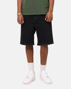 S Double Denim Standard Shorts Black Wash Stay Fresh Exclusive Design