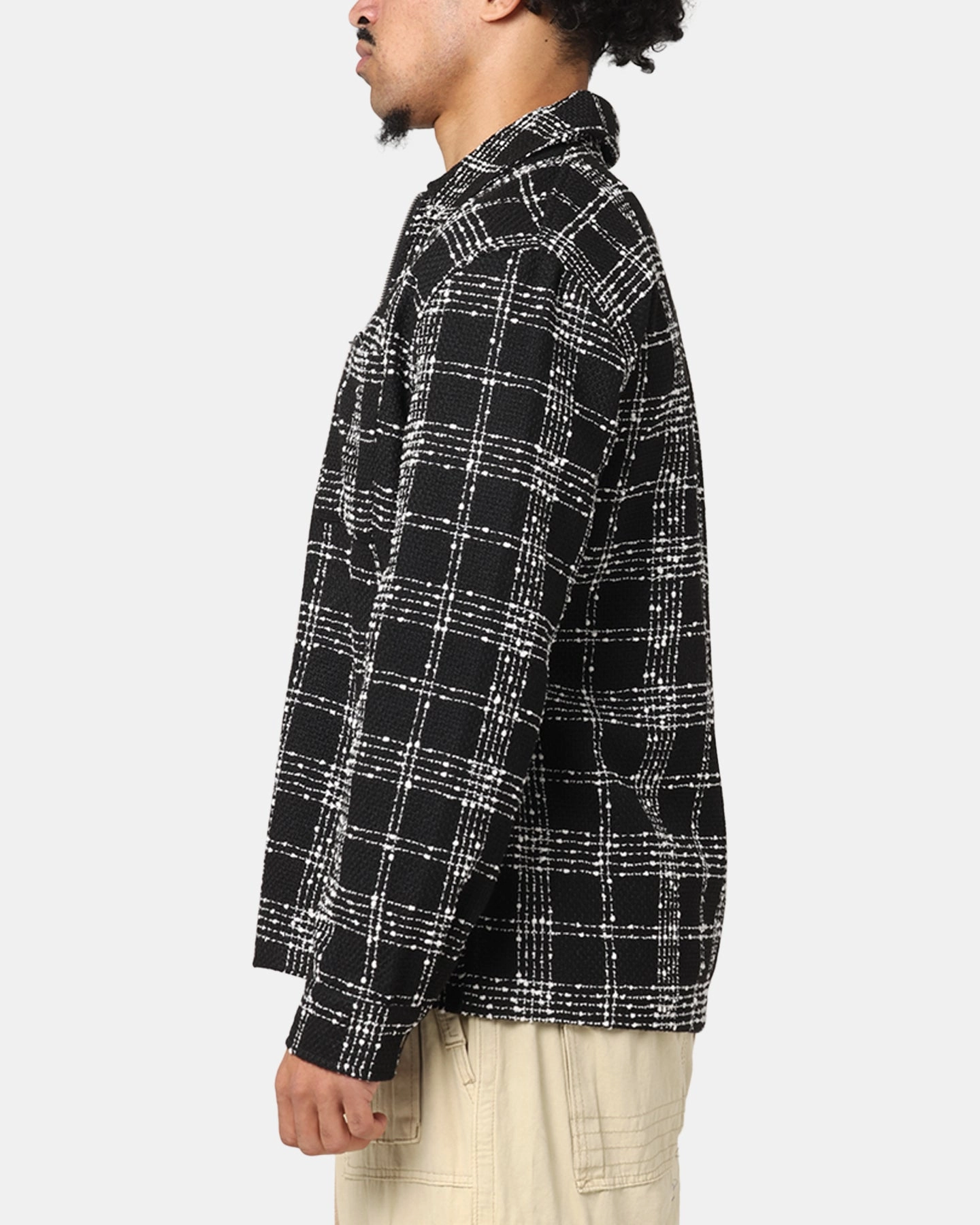 Formal Event XXIII Boucle Tweed Zip Jacket Black/White