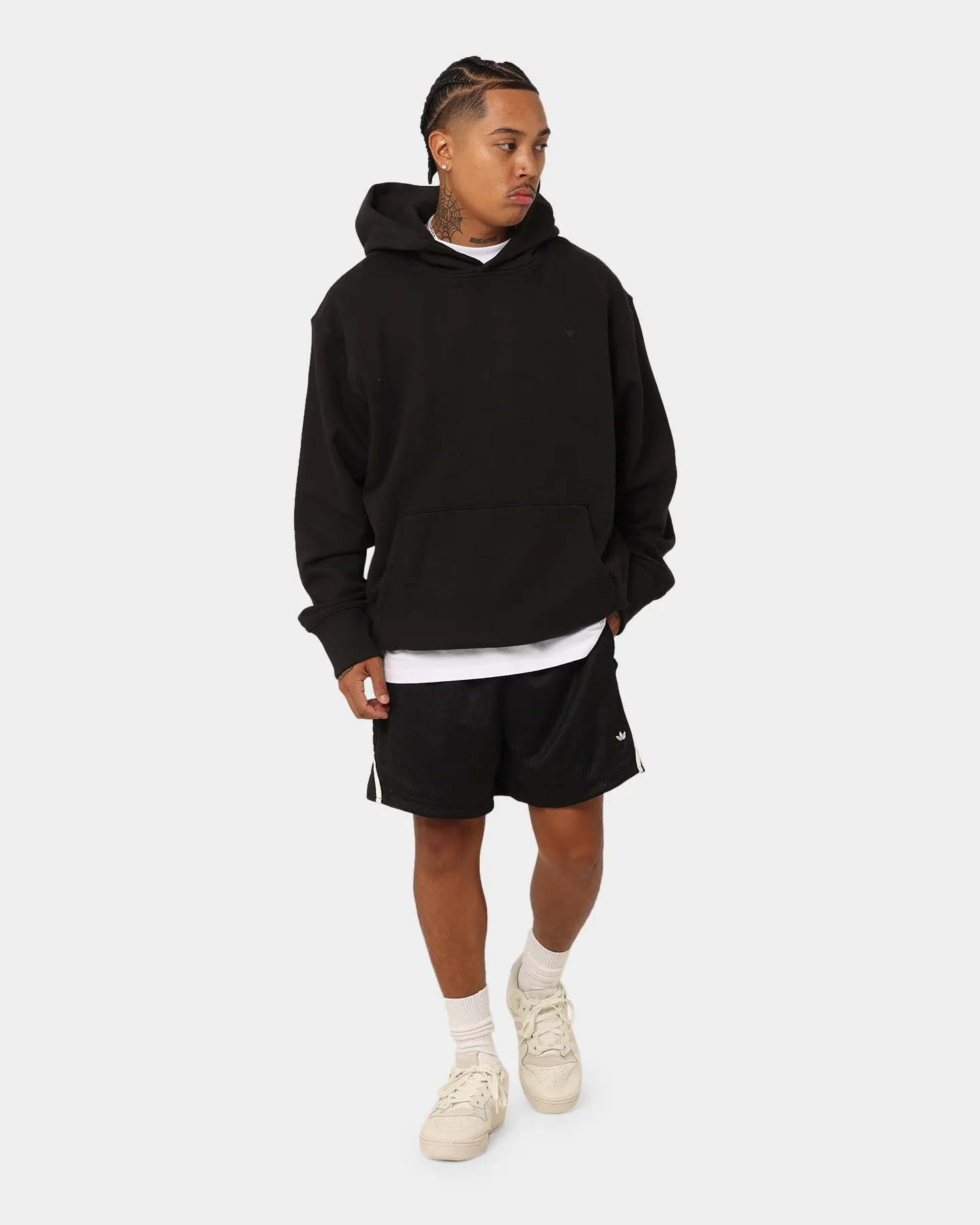 Adidas C French Terry Hoodie Black thrift - store find High Collar Design