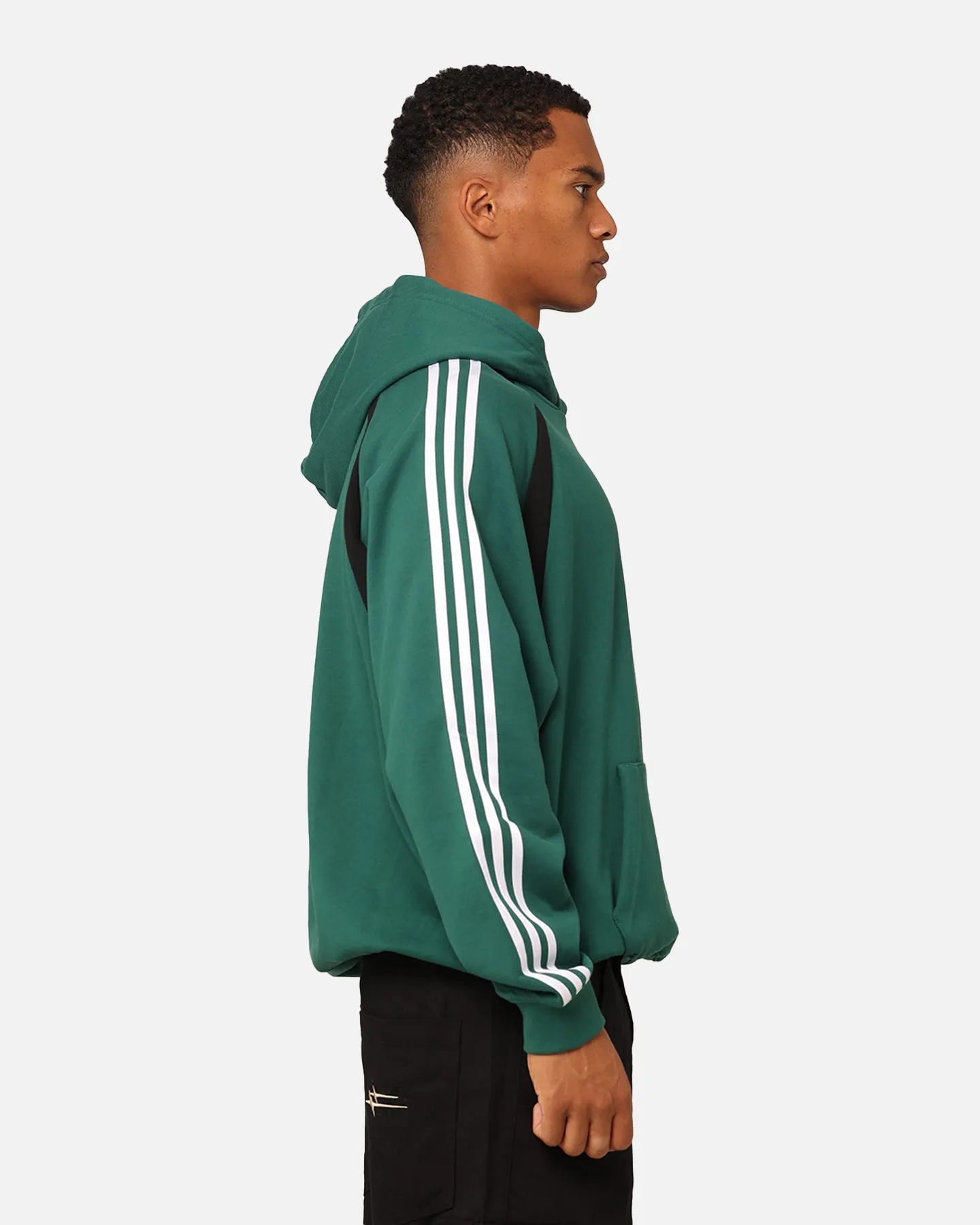 Convertible Collar yoga enthusiasts Adidas Oversized Hoodie Collegiate Green