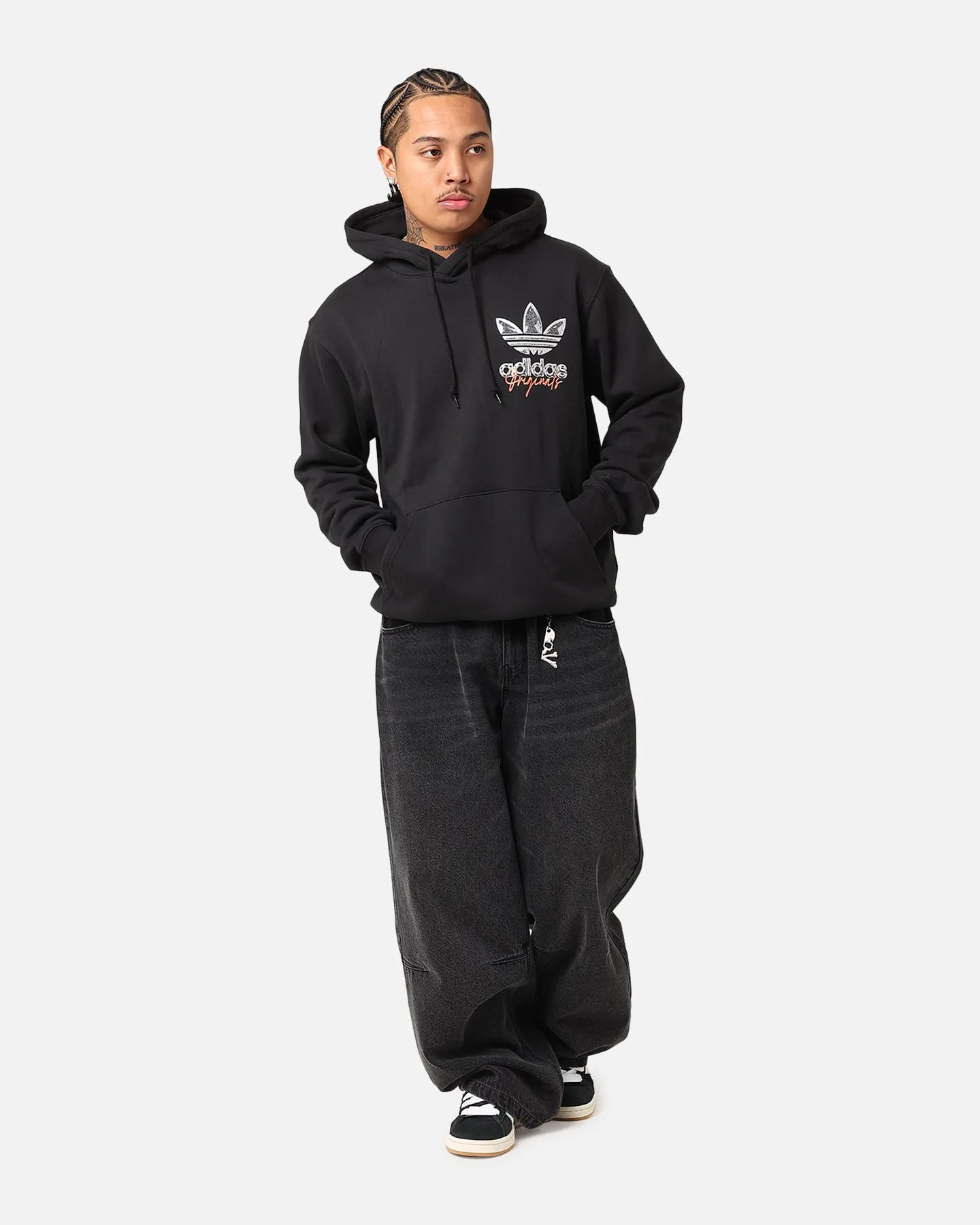 Adidas Trefoil Hoodie Black Slim Fit Cut