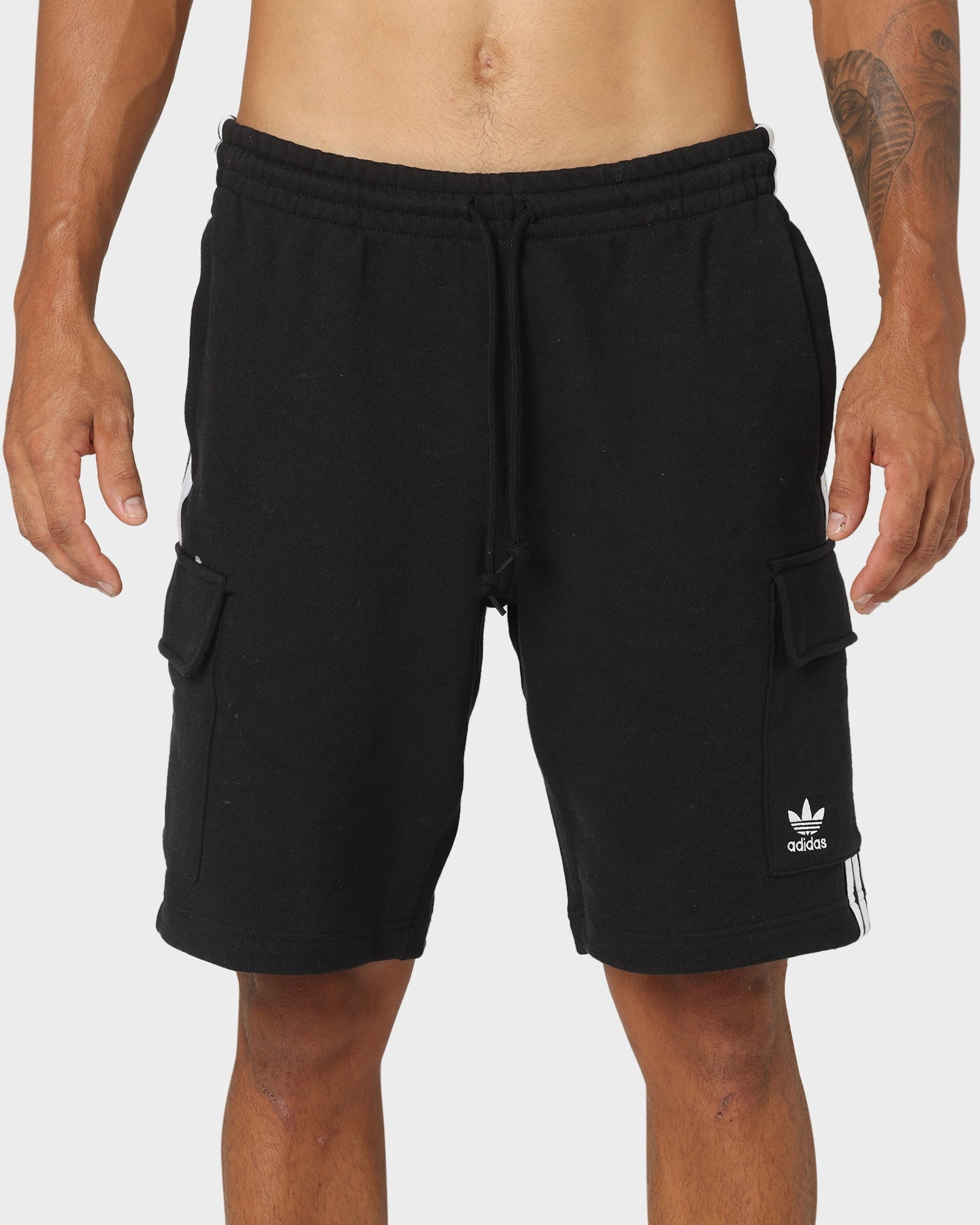 Adidas 3 Stripe Cargo Shorts Black formal alternative anti static coating