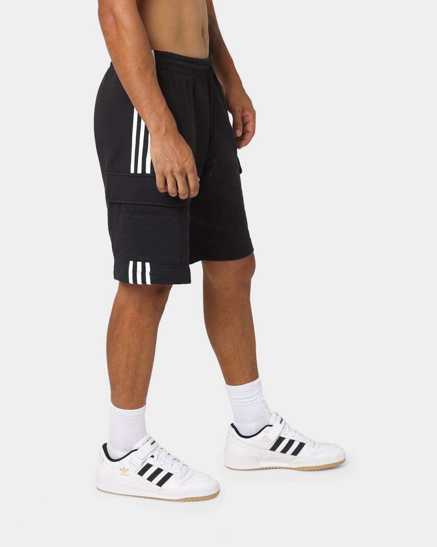 Adidas 3 Stripe Cargo Shorts Black Non Irritating Tags