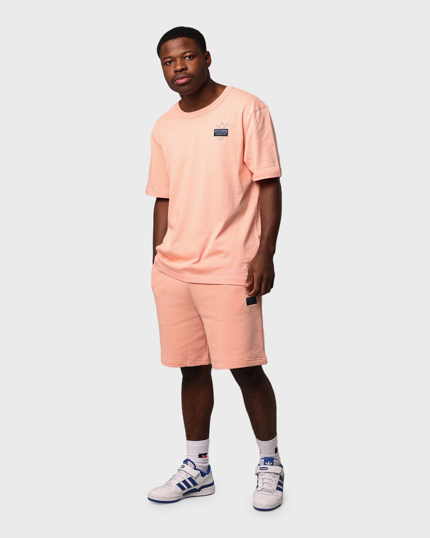 Adidas Abstract Short Dusty Pink Weekend Outing Rough texture
