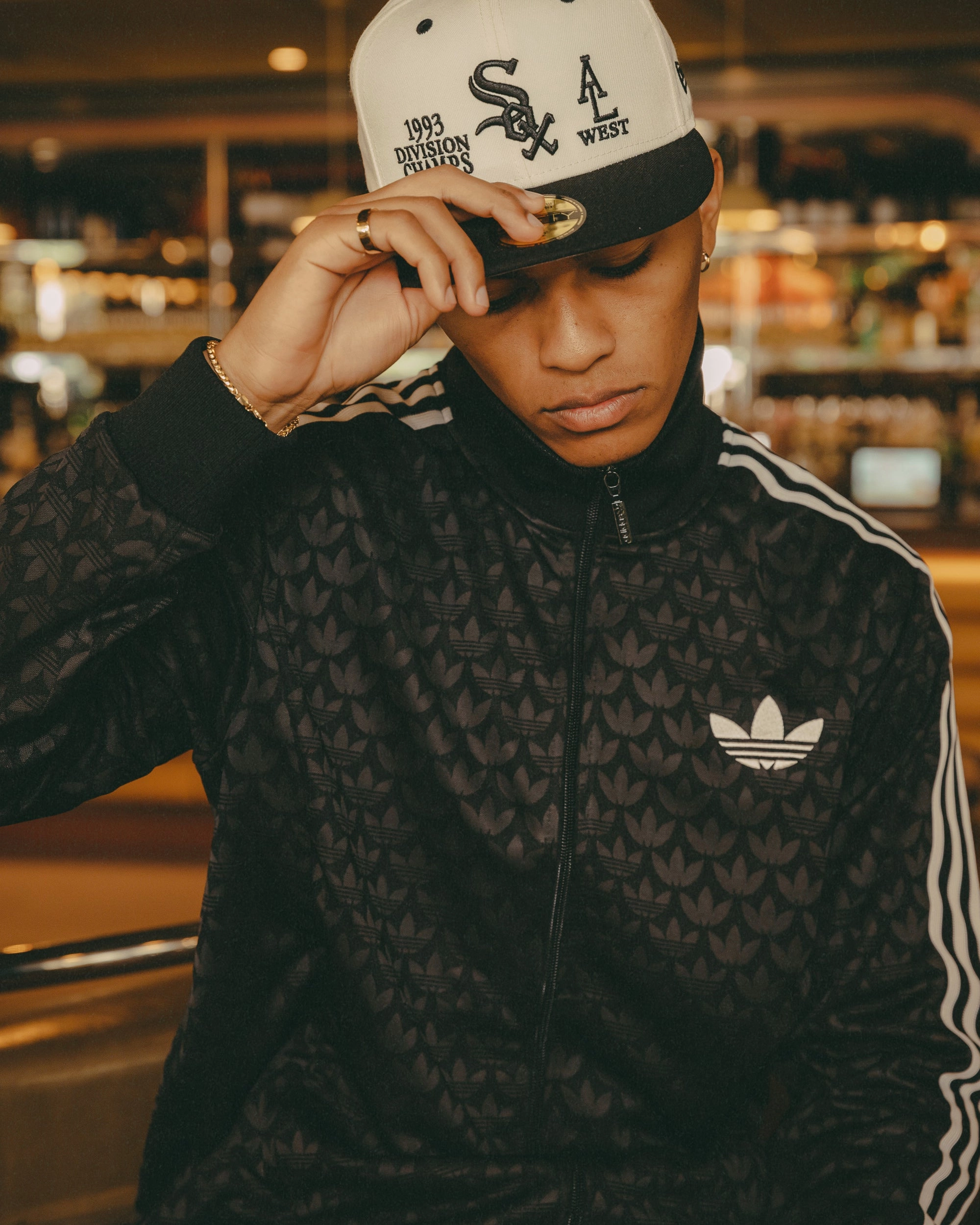 Reflective details Adidas Adicolour Polyester Track Top Jacket Black