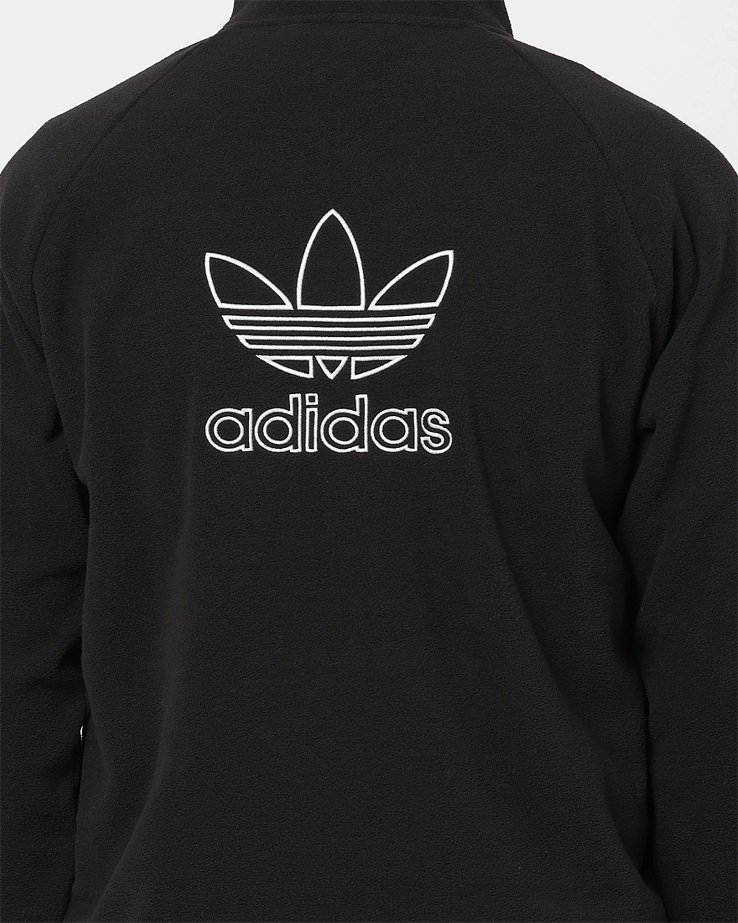 flight travel Active Edge Adidas Adicolour Trefoil Teddy Fleece Jacket Black