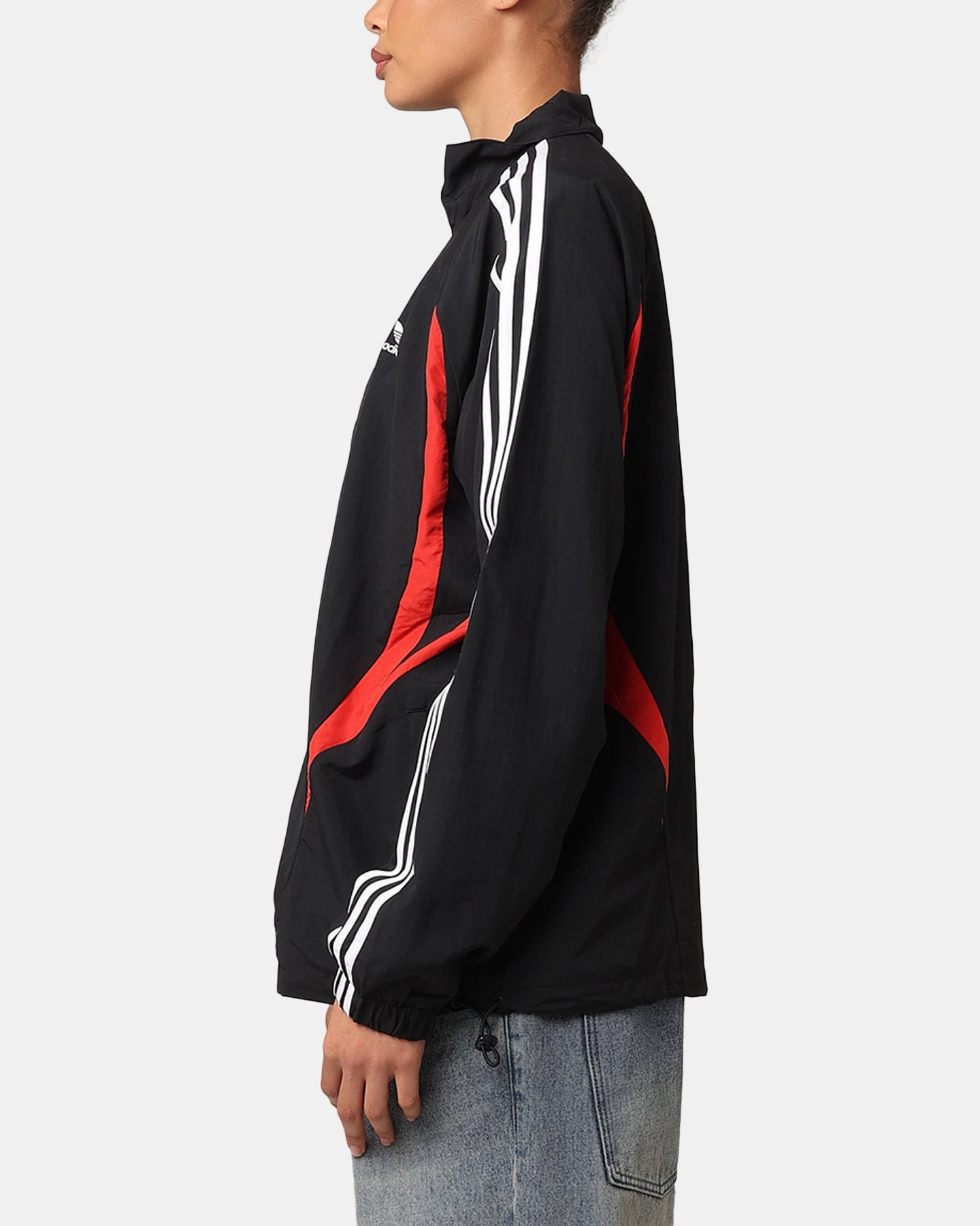 Zippered Closure Adidas Archive Track Jacket Black/Better Scarlet