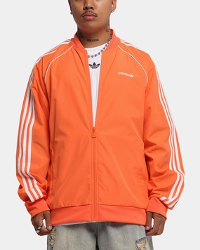 Layered Collar Options Adidas Archive Track Jacket Orange