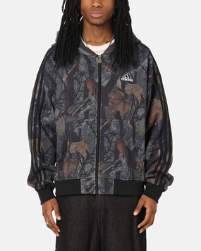 Kangaroo like Adidas Camo Zip Up Hoodie Black