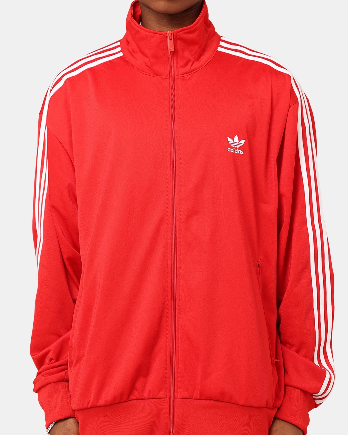 Graphic Design Adidas Classics Firebird Track Jacket Better Scarlet/White