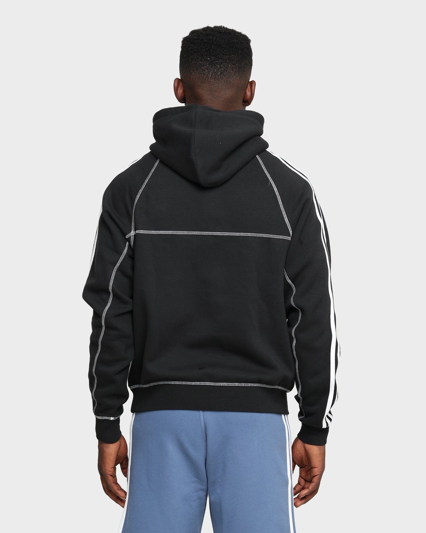 Adidas Contrast Stitch Hoodie Black Build