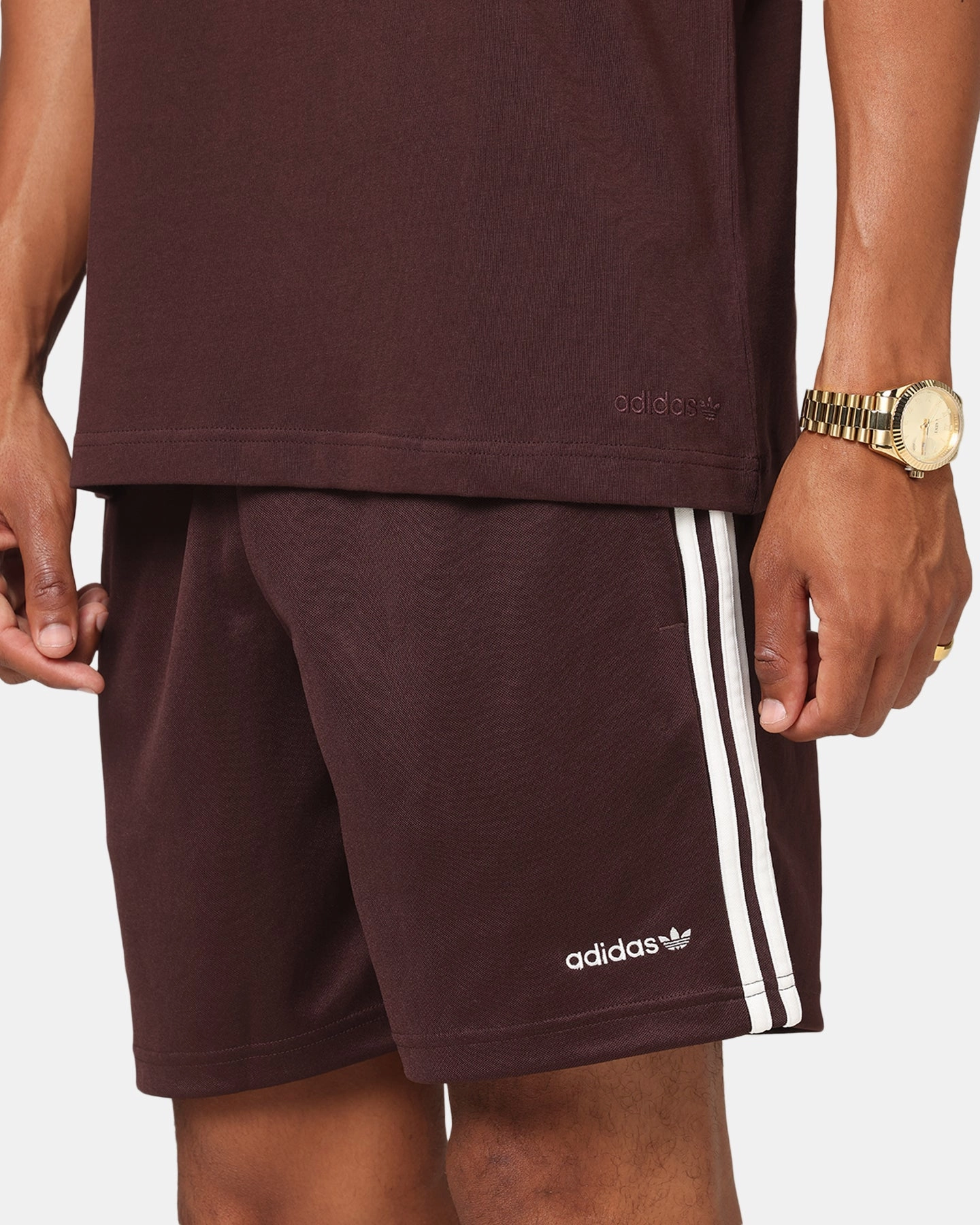 Adidas Football Shorts Brown Performance Wear Floral Print