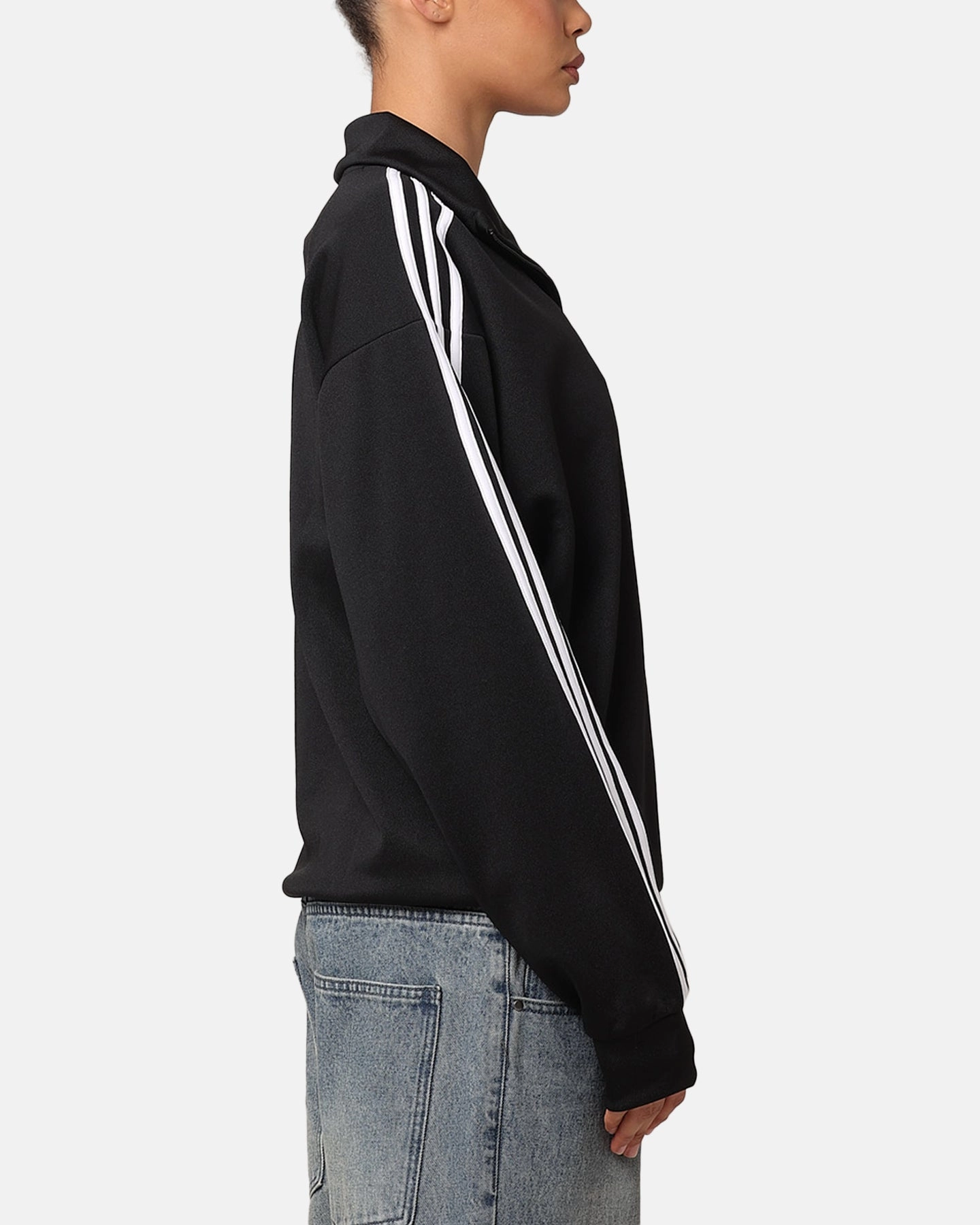 Adidas Funnel Neck Track Jacket Black Memory High Density Weave