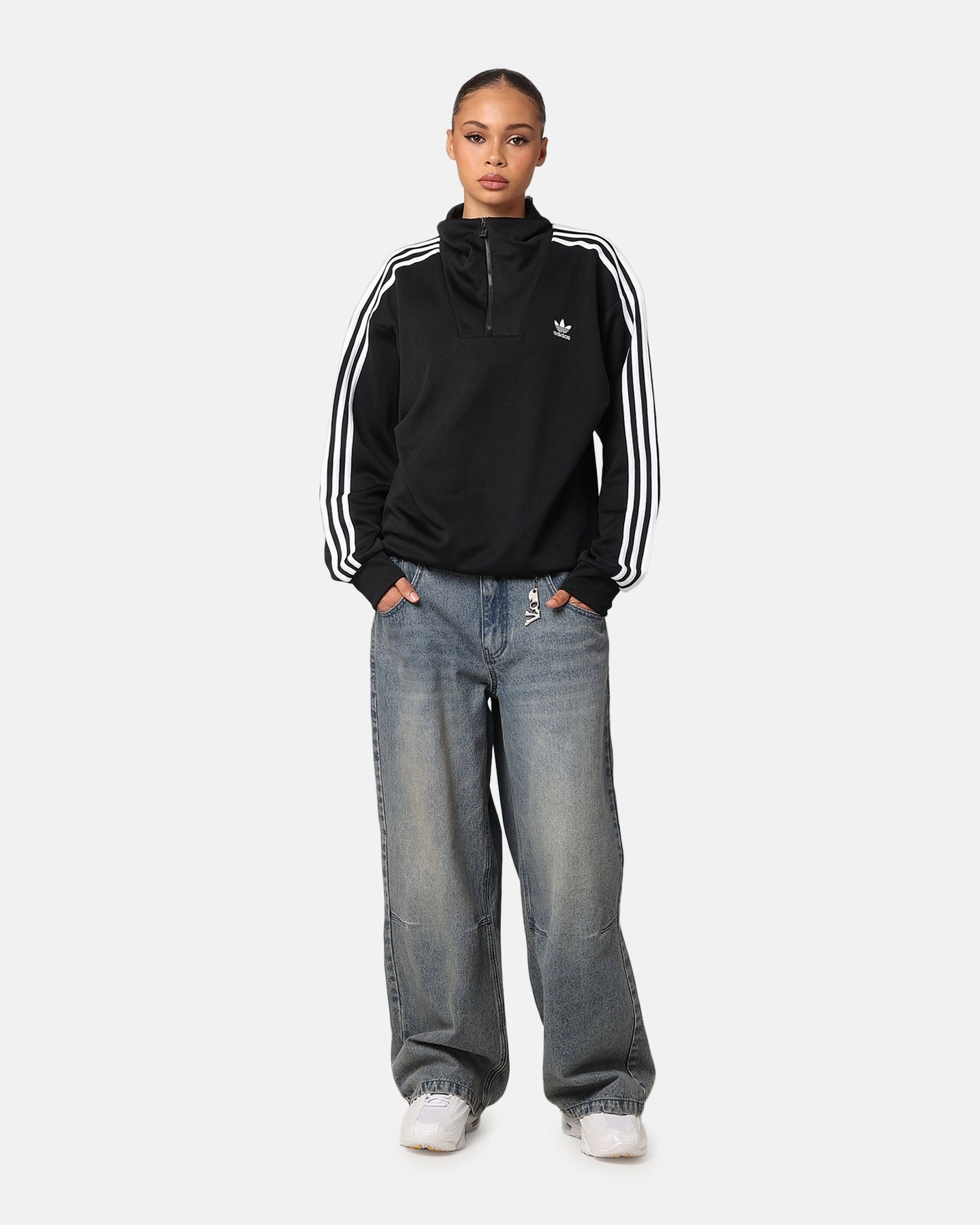 Adidas Funnel Neck Track Jacket Black Argue