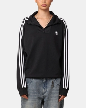 Adidas Funnel Neck Track Jacket Black Quilted Construction