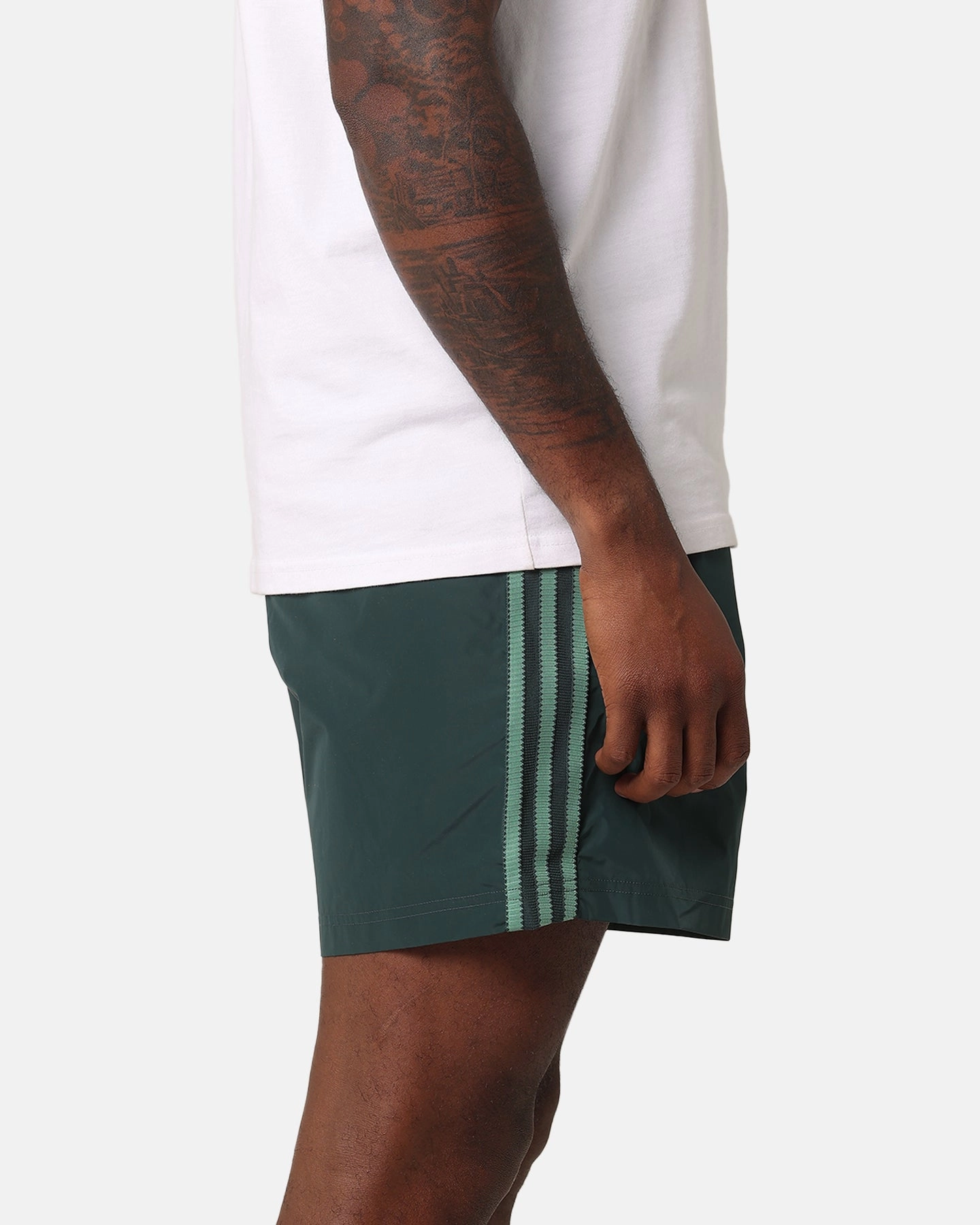 Adidas Graphic Sprinter Shorts Mineral Green Four Way Stretch Sun Protection Fabric