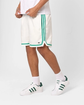 Adidas Hoop Prep Shorts Off White/Court Green water sports gear