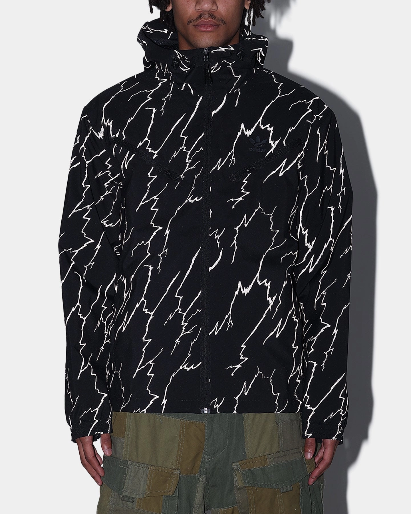 Cold Weather Wear Adidas Lightening Windbreaker Jacket Black