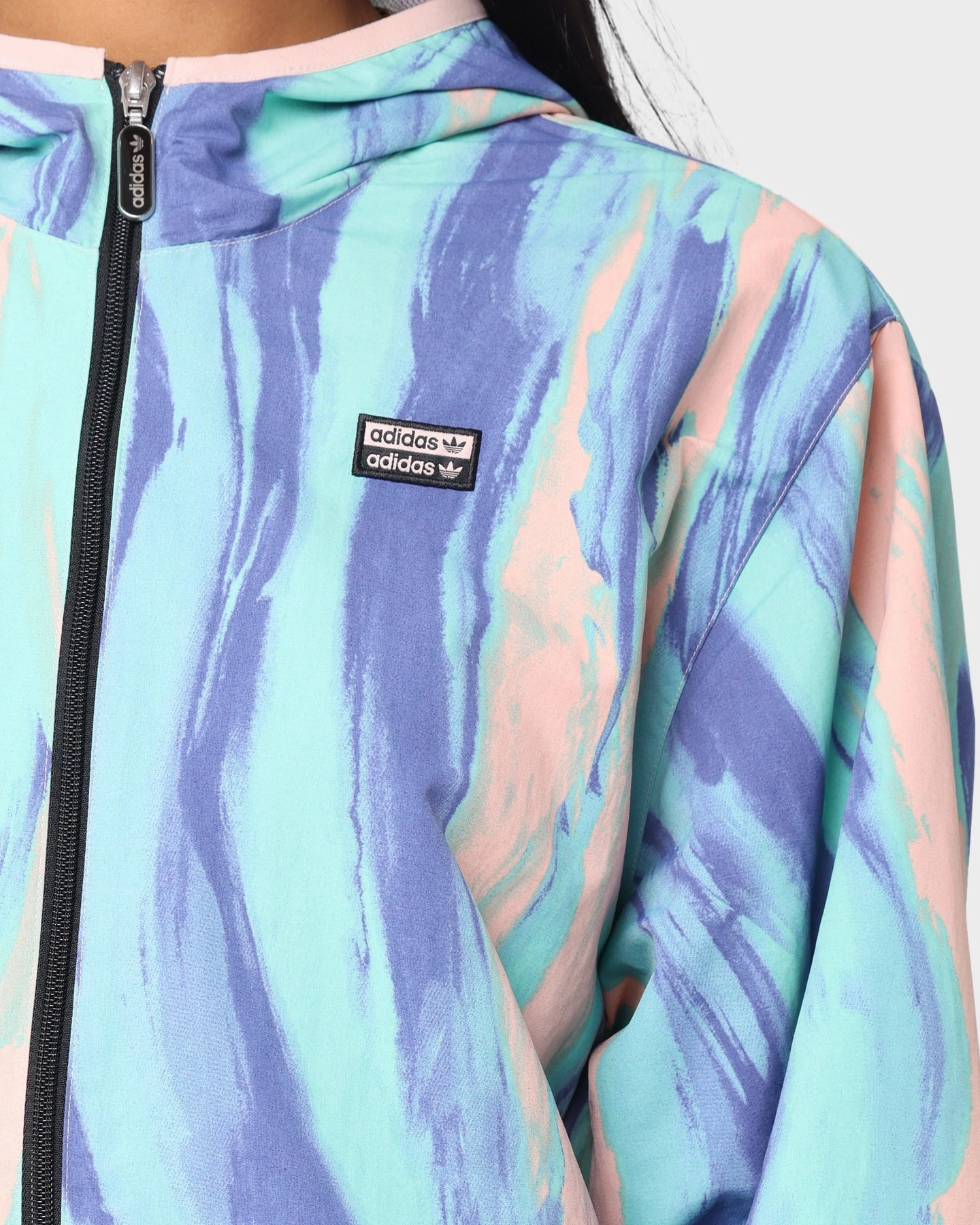 Adidas Marbled Paint Patrick Kyle Windbreaker Vapor Pink/Multi Colour Water Resistant Fabric