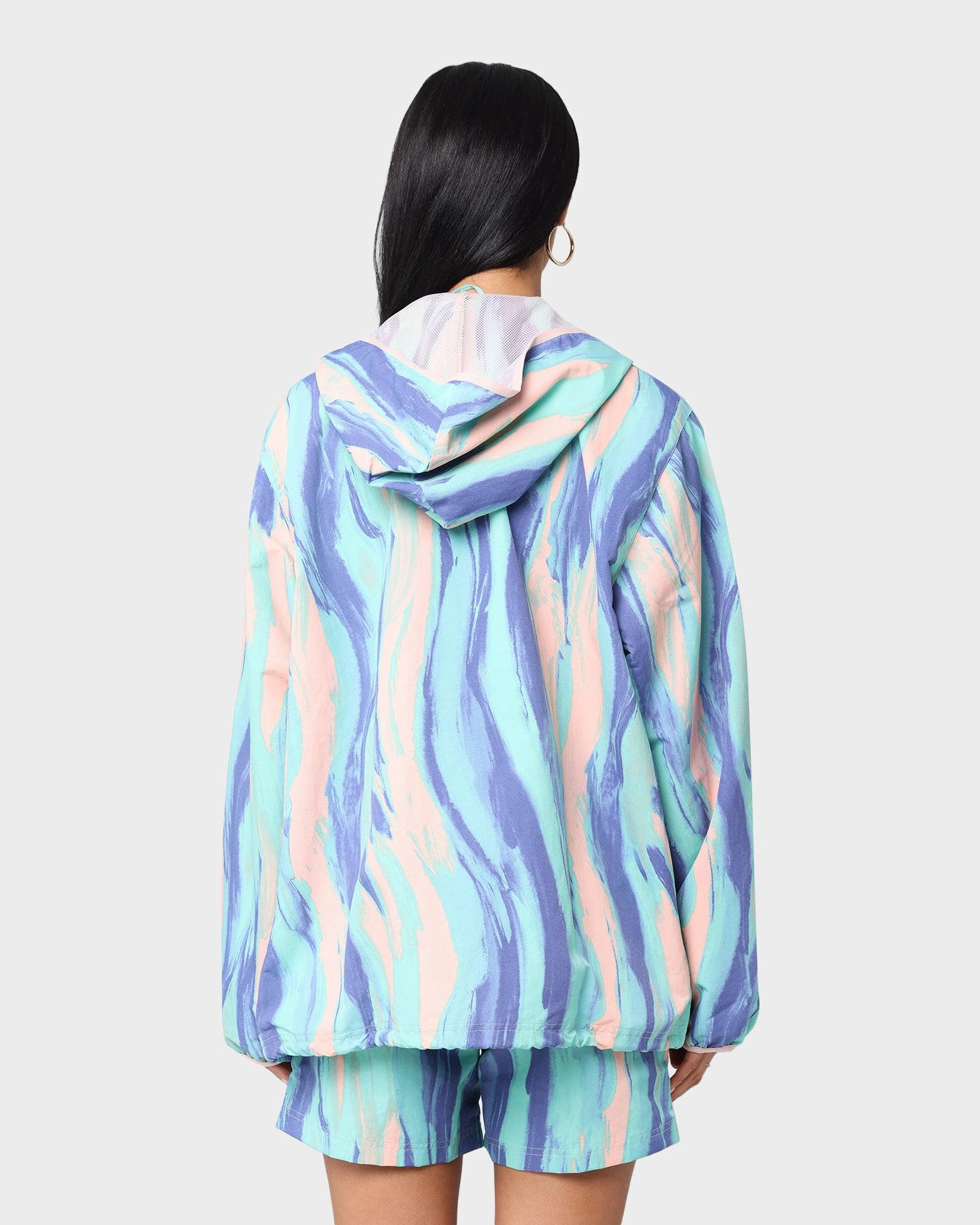 Commute Adidas Marbled Paint Patrick Kyle Windbreaker Vapor Pink/Multi Colour