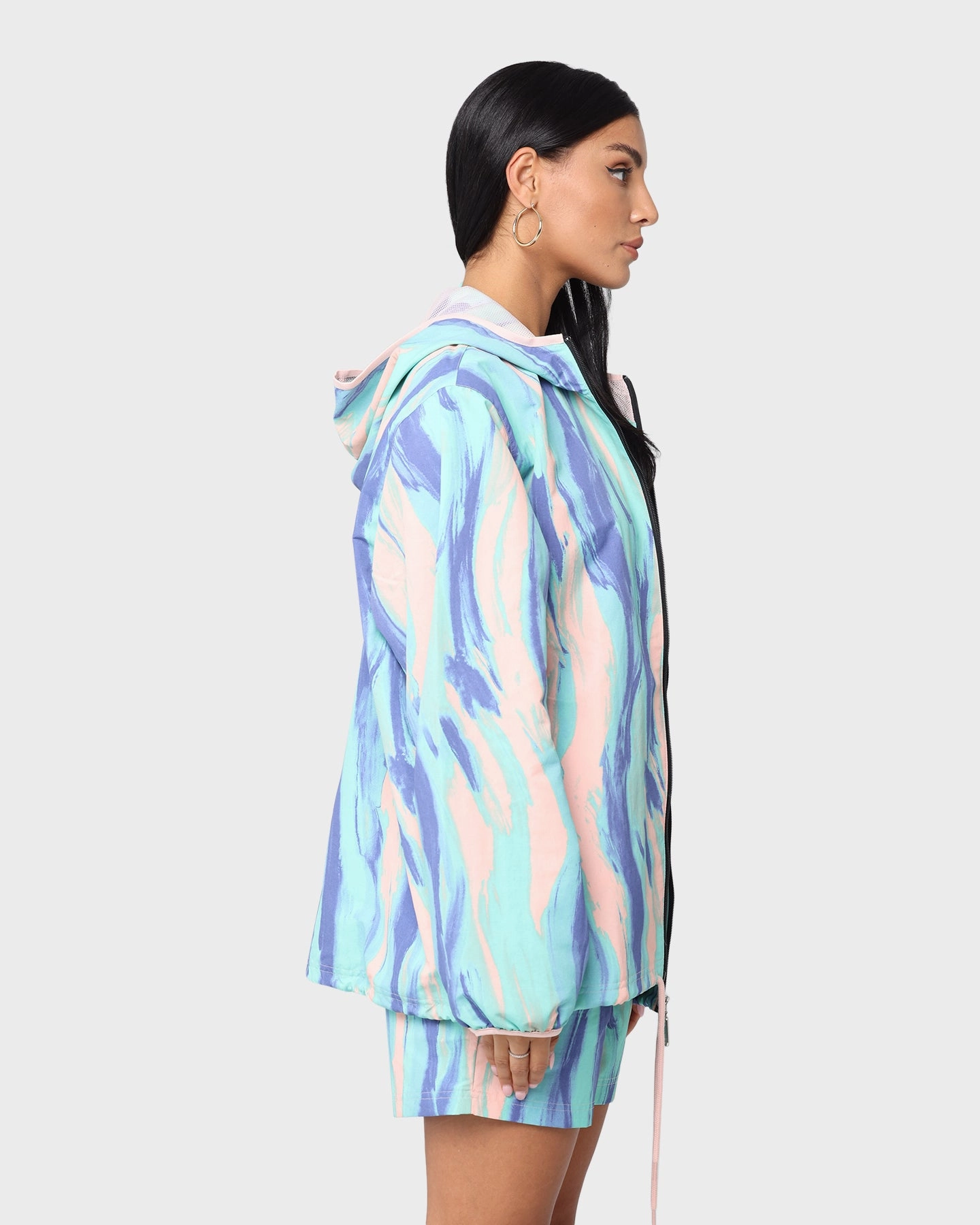 Adidas Marbled Paint Patrick Kyle Windbreaker Vapor Pink/Multi Colour Tear Resistant Panels