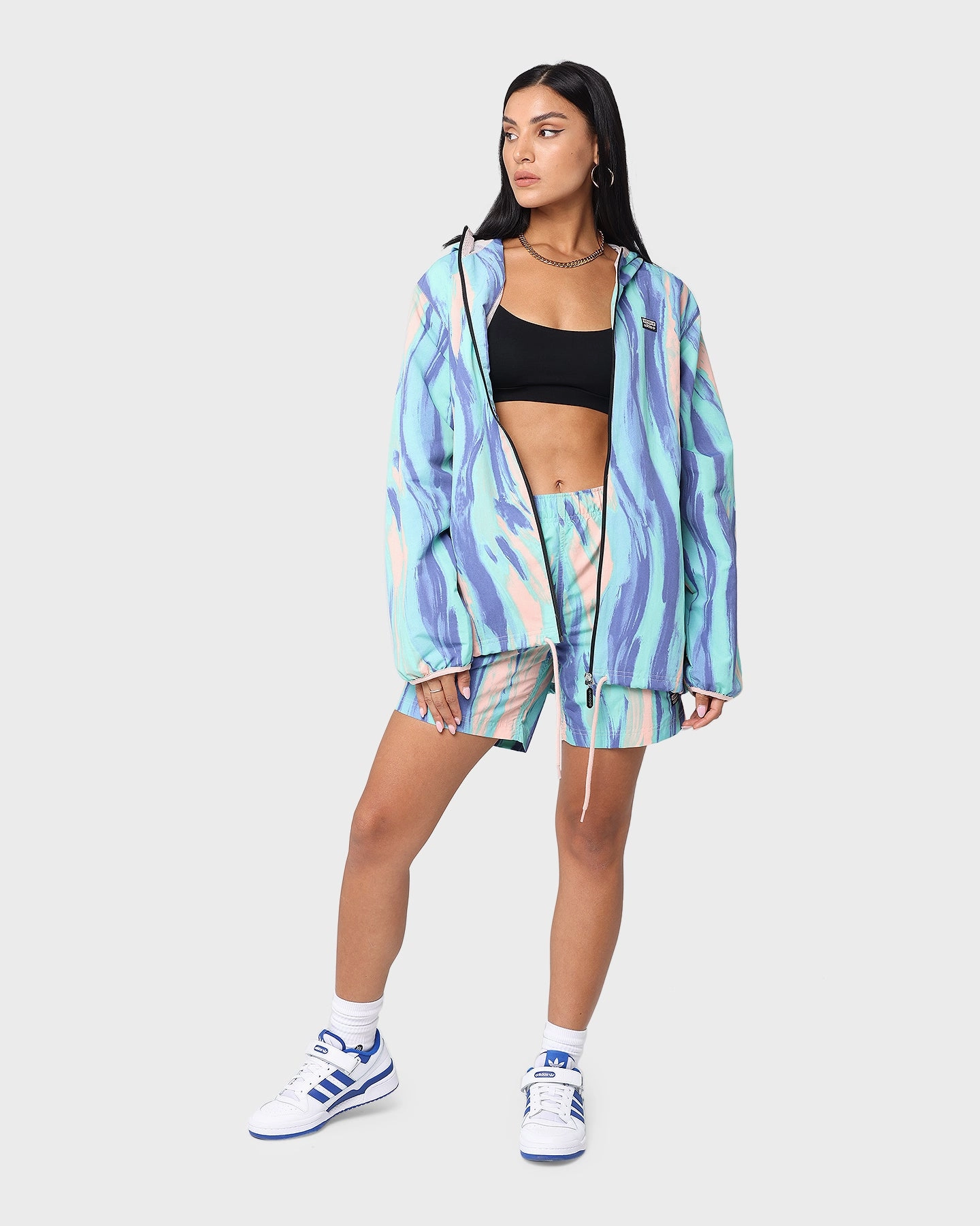 Adidas Marbled Paint Patrick Kyle Windbreaker Vapor Pink/Multi Colour Imagine