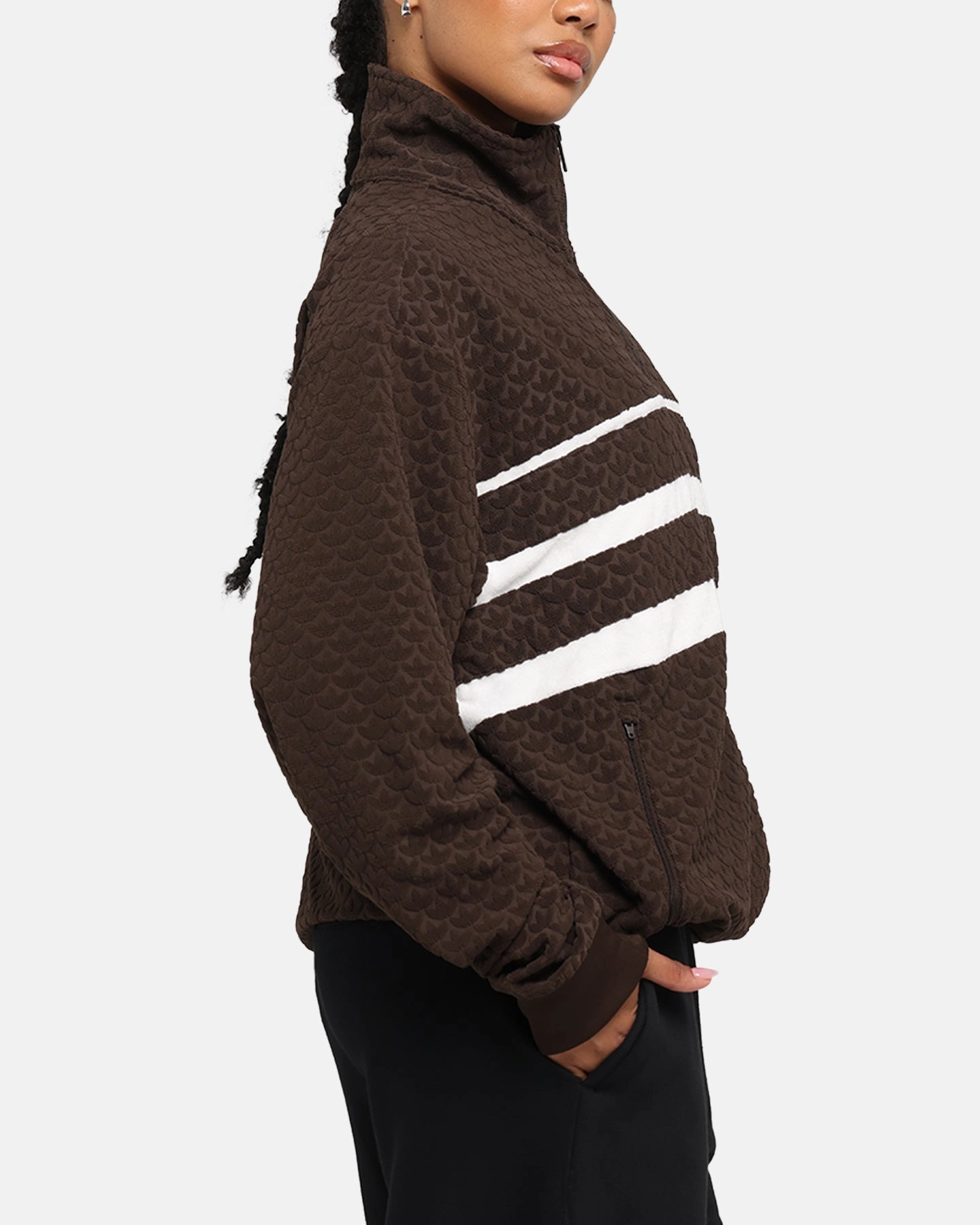 Withstand Level Adidas Monogram Track Top Jacket Dark Brown