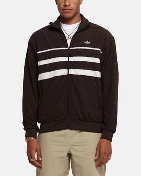 Collared suitable for anniversaries Adidas Monogram Track Top Jacket Dark Brown