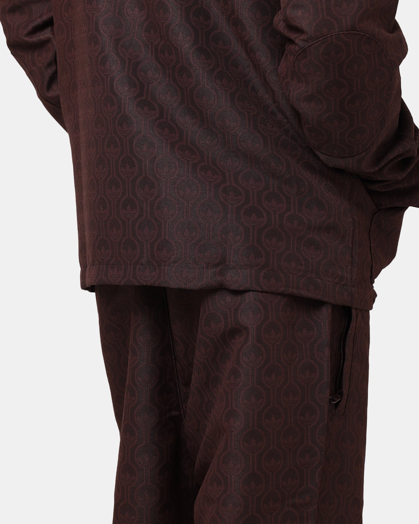 Adidas Originals 70's Club Trackpants Brown Tangle Free Cuffs Ripstop Fabric Technology