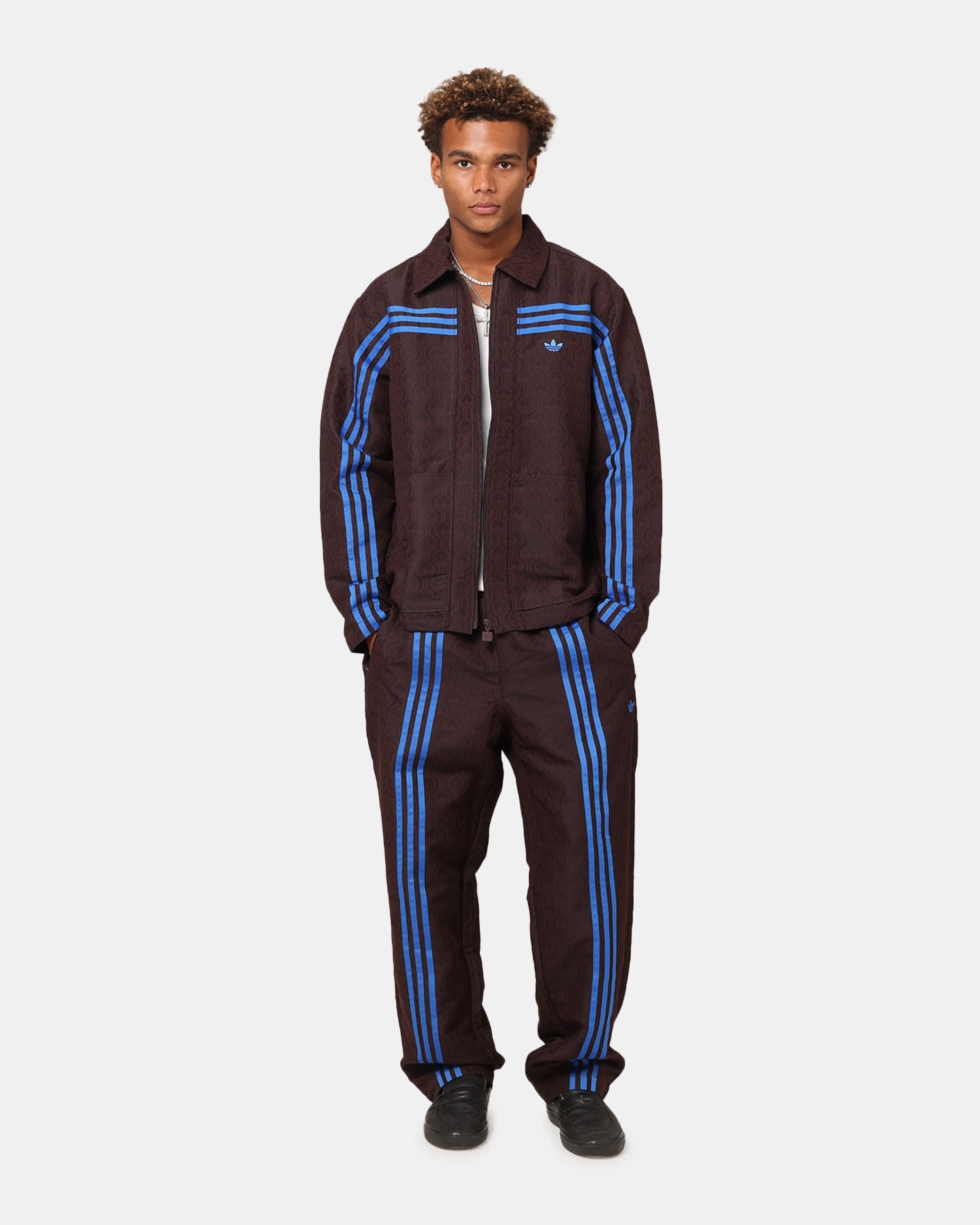 Adidas Originals 70's Club Trackpants Brown ReflectiveAccentDetails Chilly Day Ready