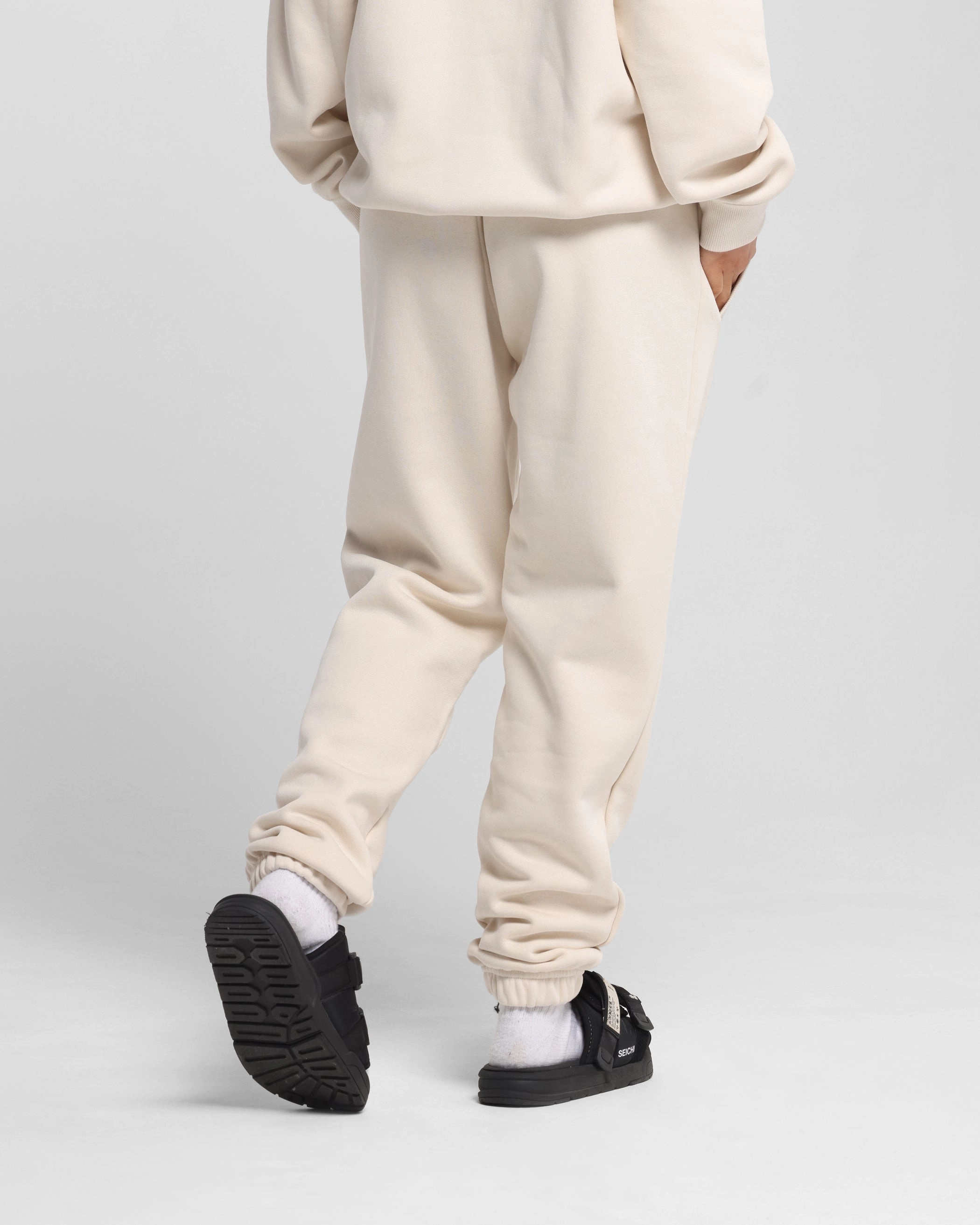 Non Binding Waist Adidas Originals 70's Fleece Joggers Wonder White