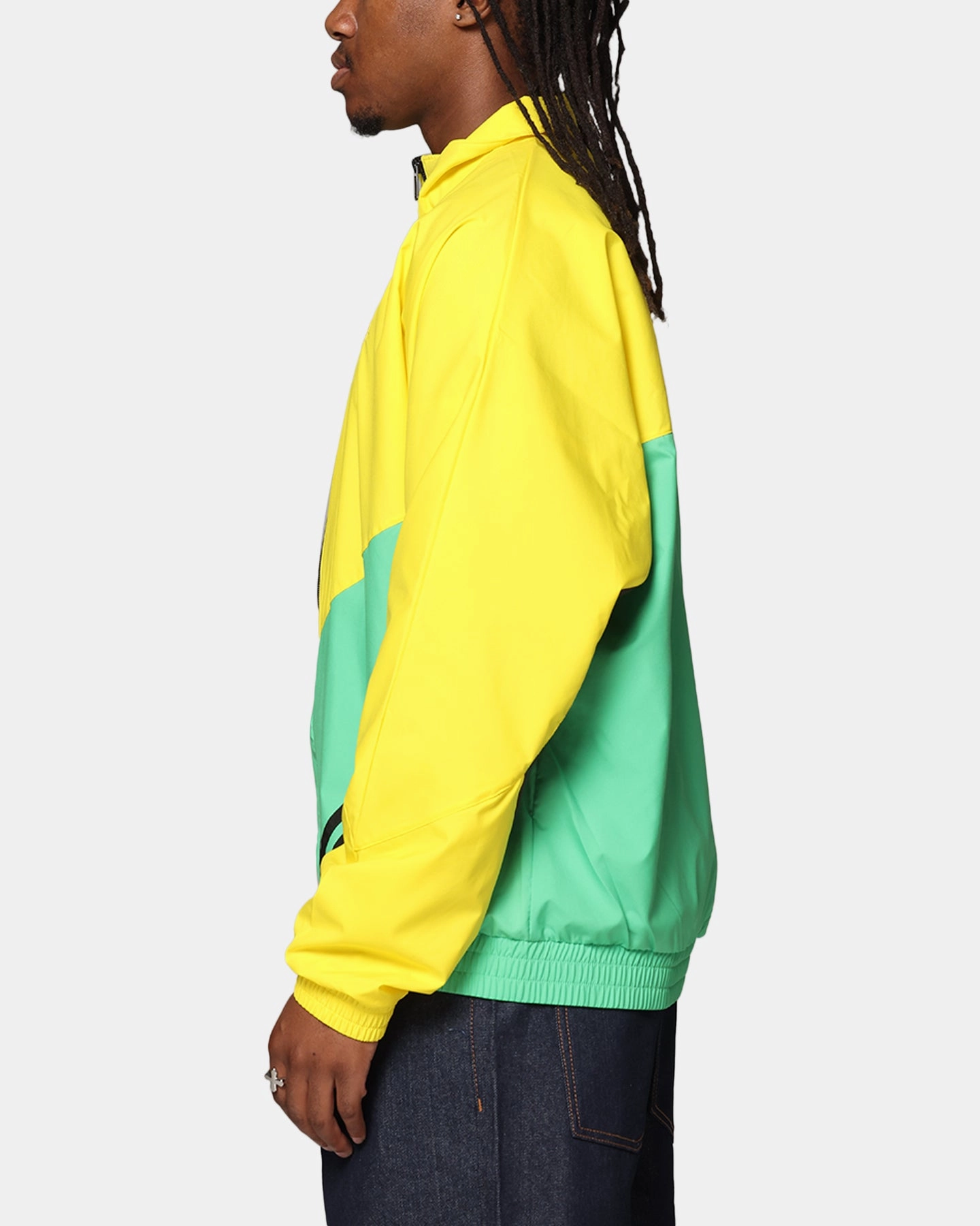 Flexible Elbow Panels waiters Adidas Originals Track Top Jacket Green/Yellow