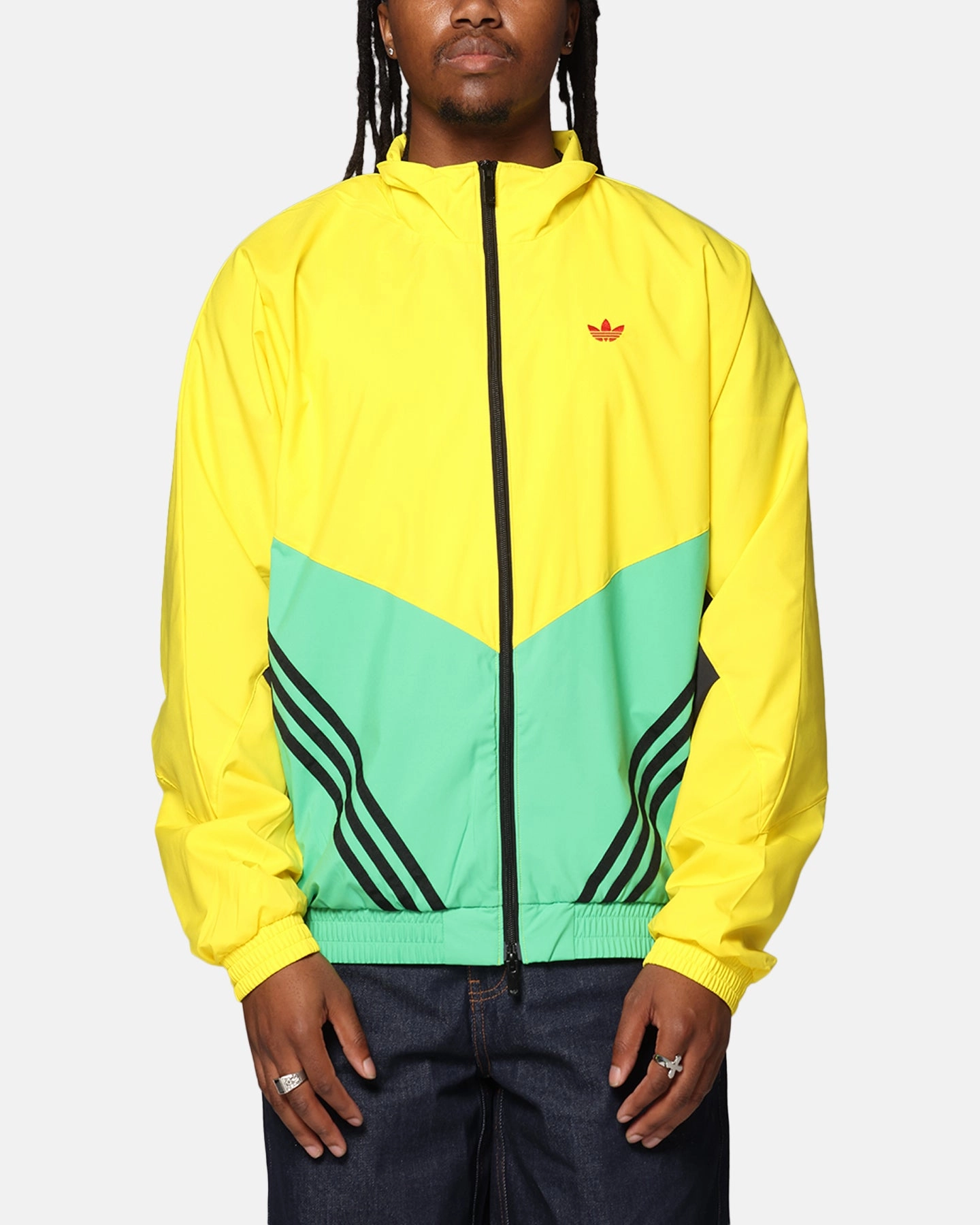 Adidas Originals Track Top Jacket Green/Yellow High Quality