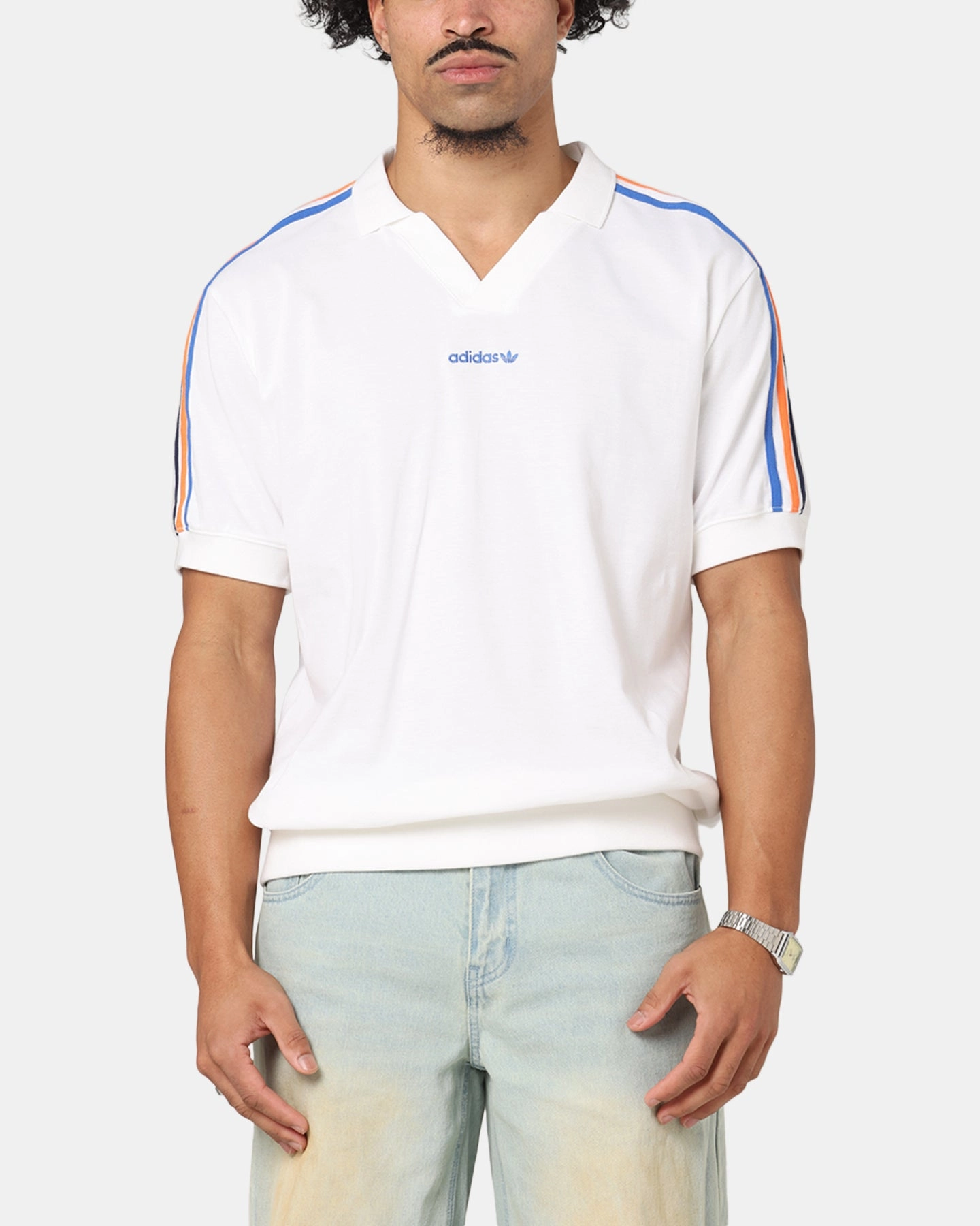 Classic Collar Adidas Polo T-Shirt White
