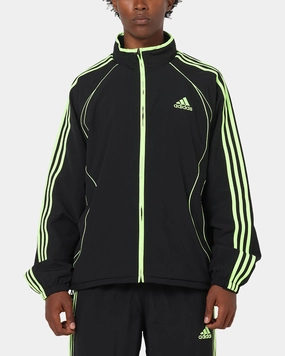 Adidas Teamgeist Adicolor Track Jacket Black/Green Hooded Version