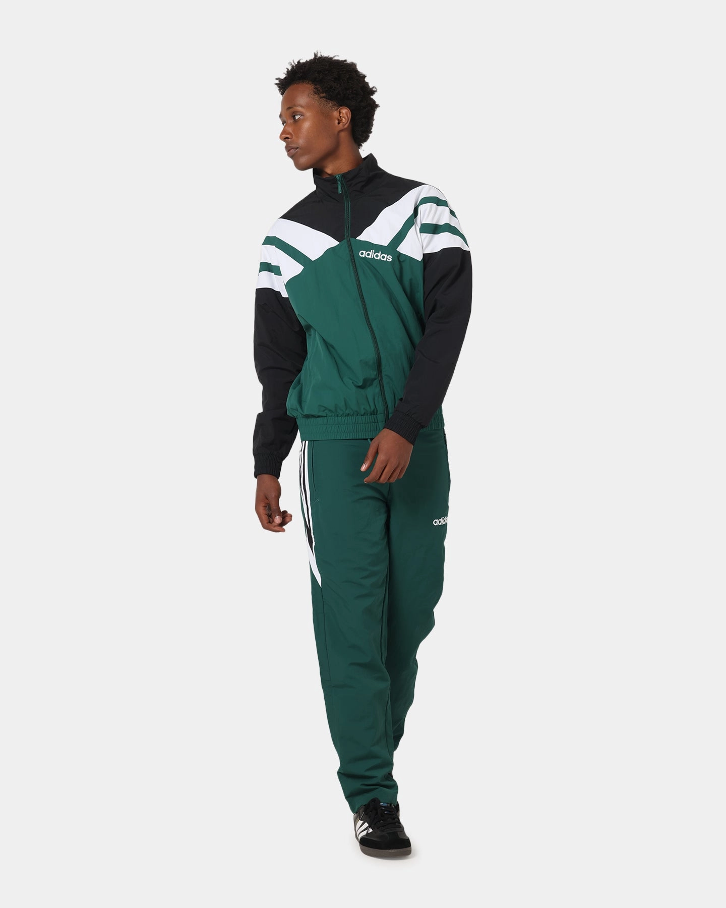 Adidas Track Jacket Green/Black Exhibit Frictionless Cuffs